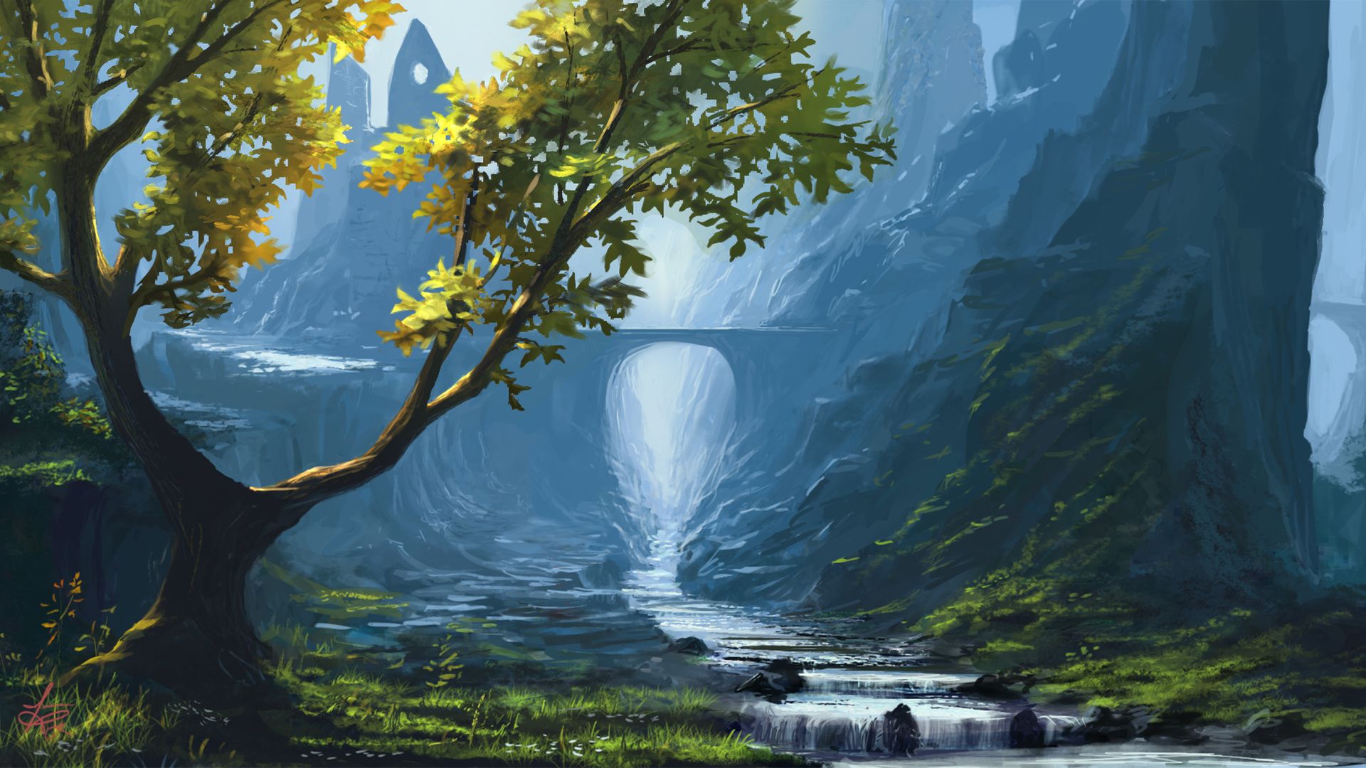 Alone Spring Adventure Digital Art Wallpapers