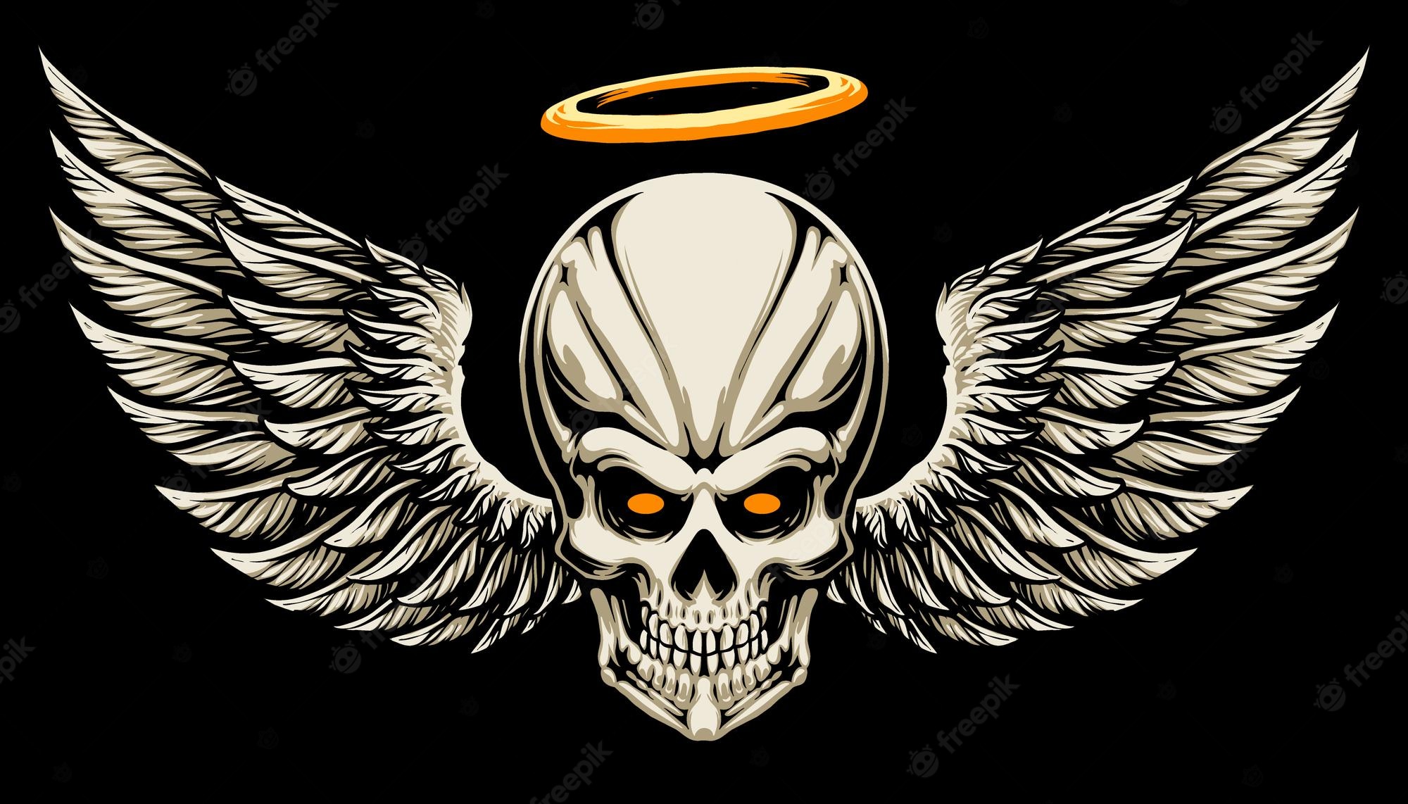 Angel And Skulls Wallpapers
