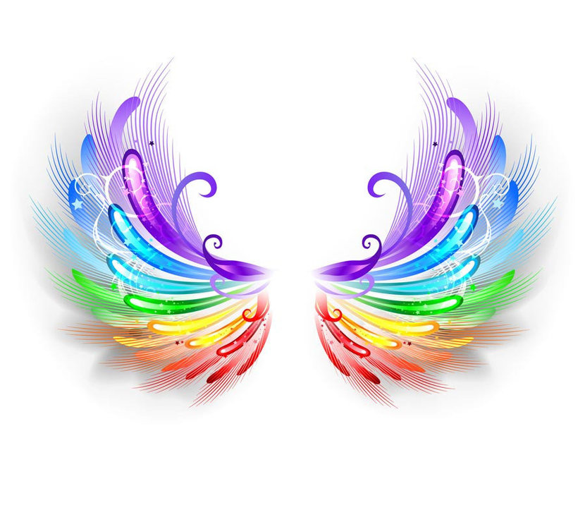 Angel Colorful Wings Wallpapers