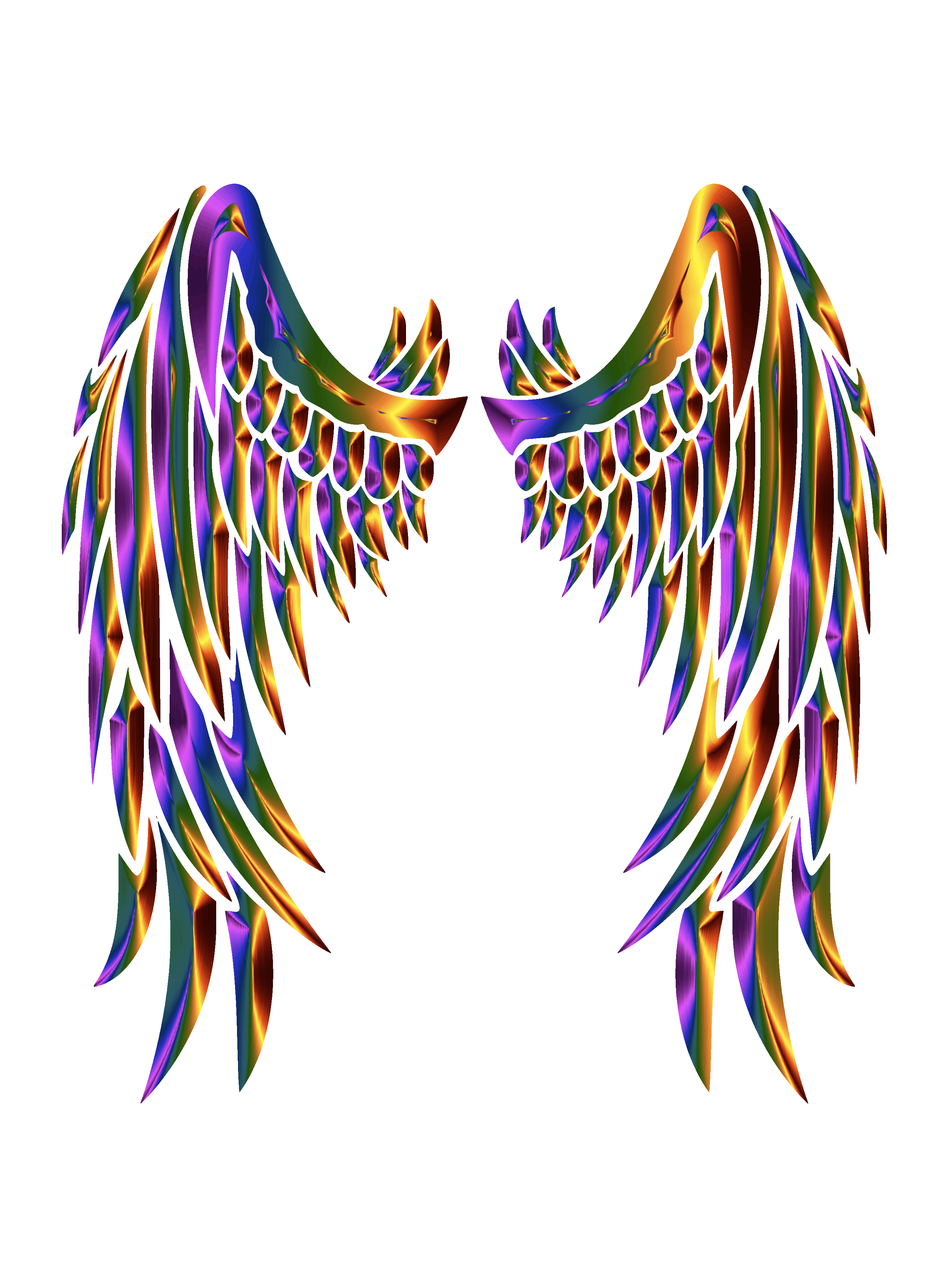 Angel Colorful Wings Wallpapers