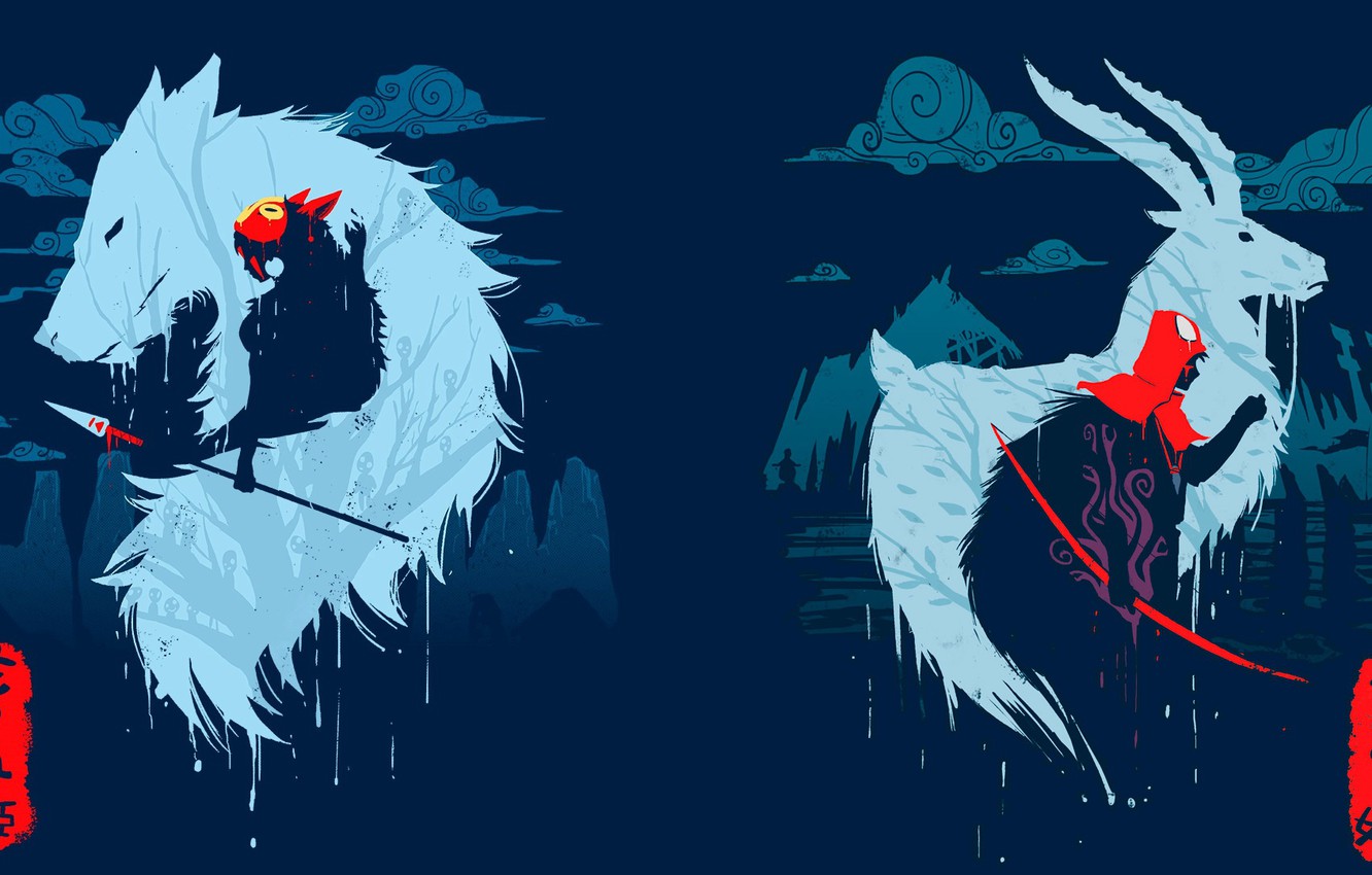 Ape Tribe Mononoke Hime Illustrator Wallpapers