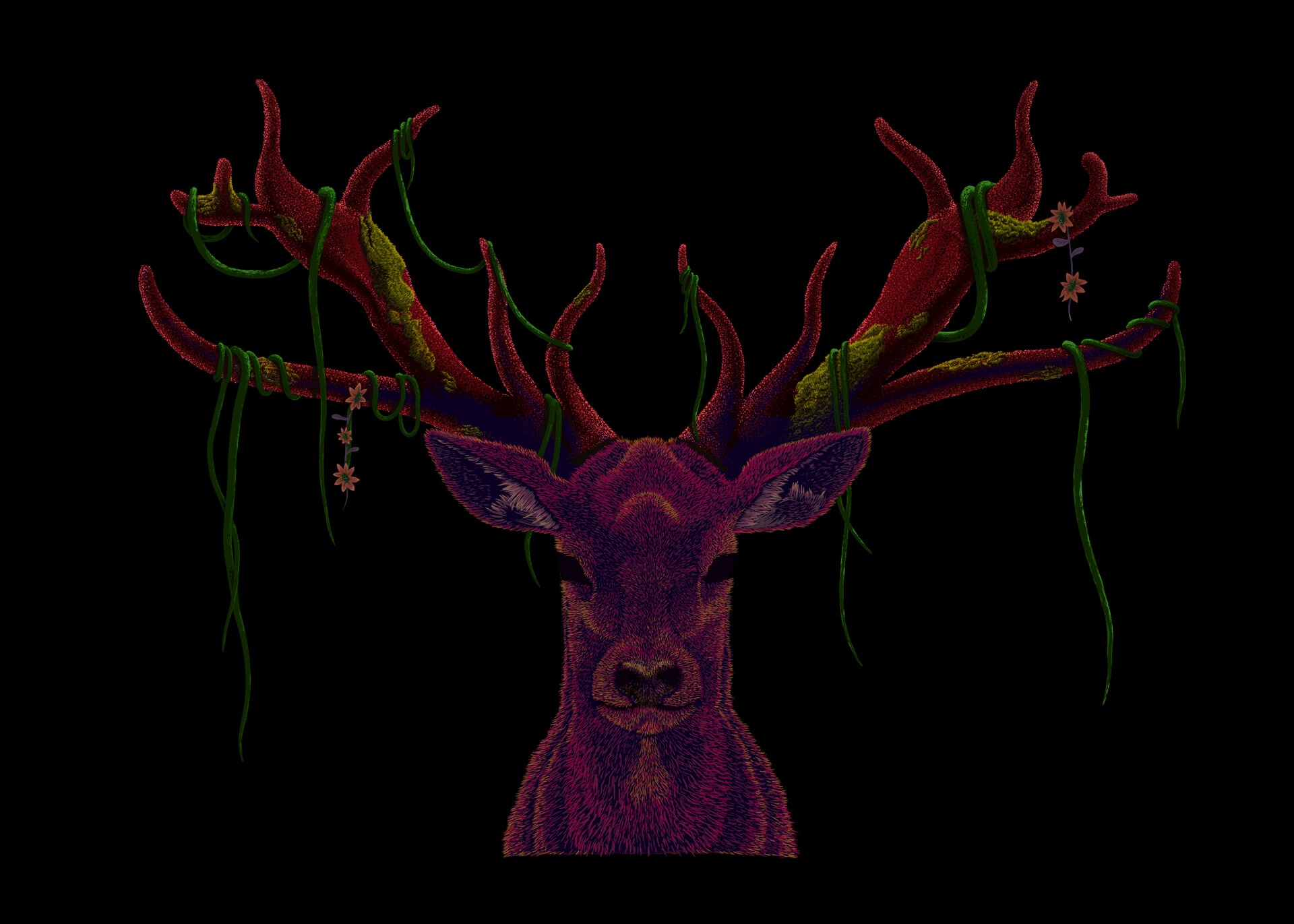 Artistic Abstract Deer Wallpapers