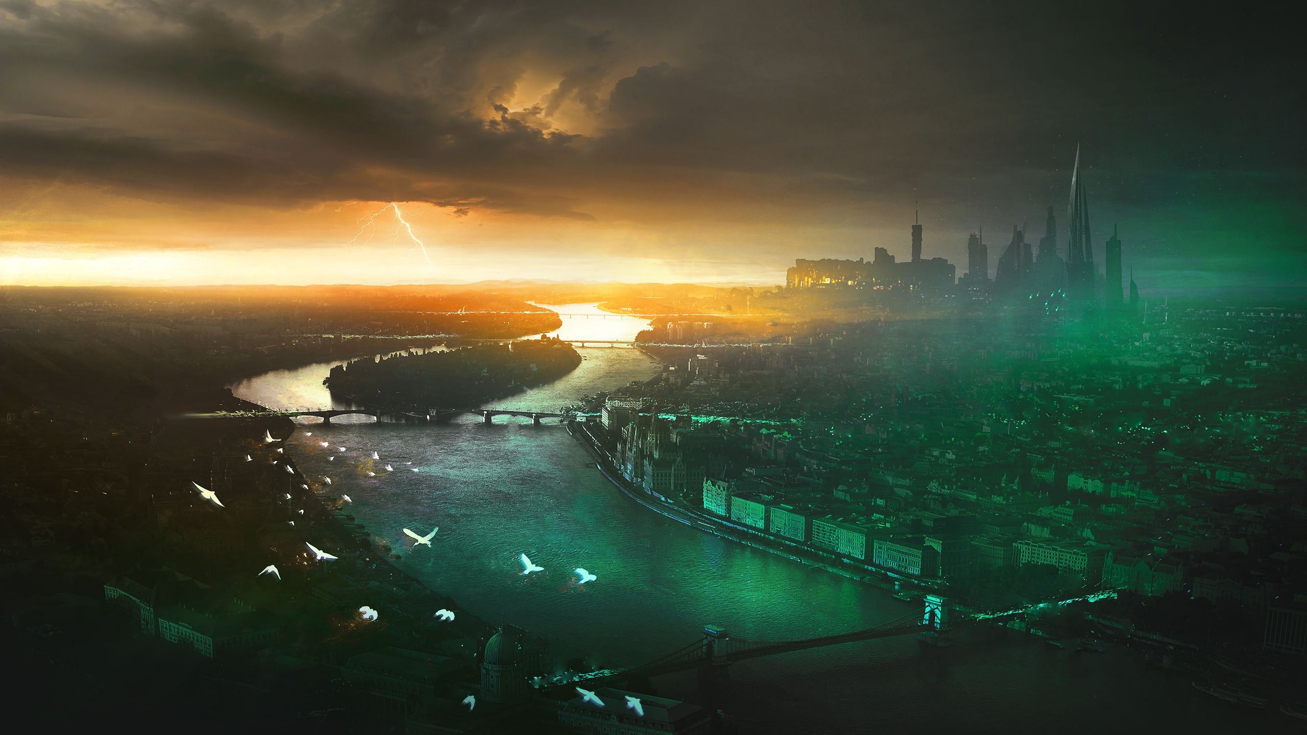 Artistic Green City Hd Wallpapers