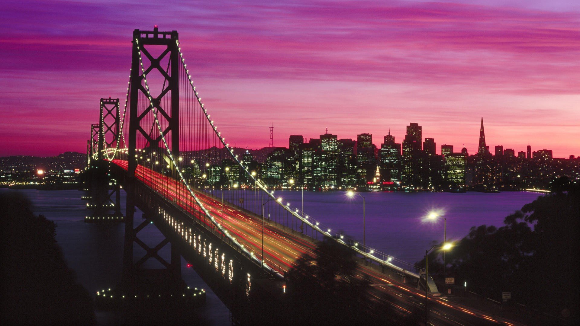 Artistic Sunset San Francisco Cityscape Wallpapers