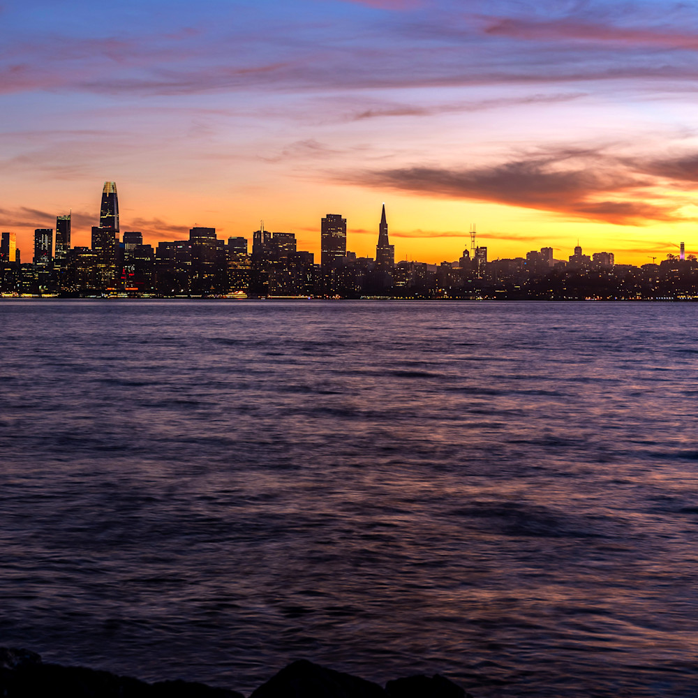 Artistic Sunset San Francisco Cityscape Wallpapers