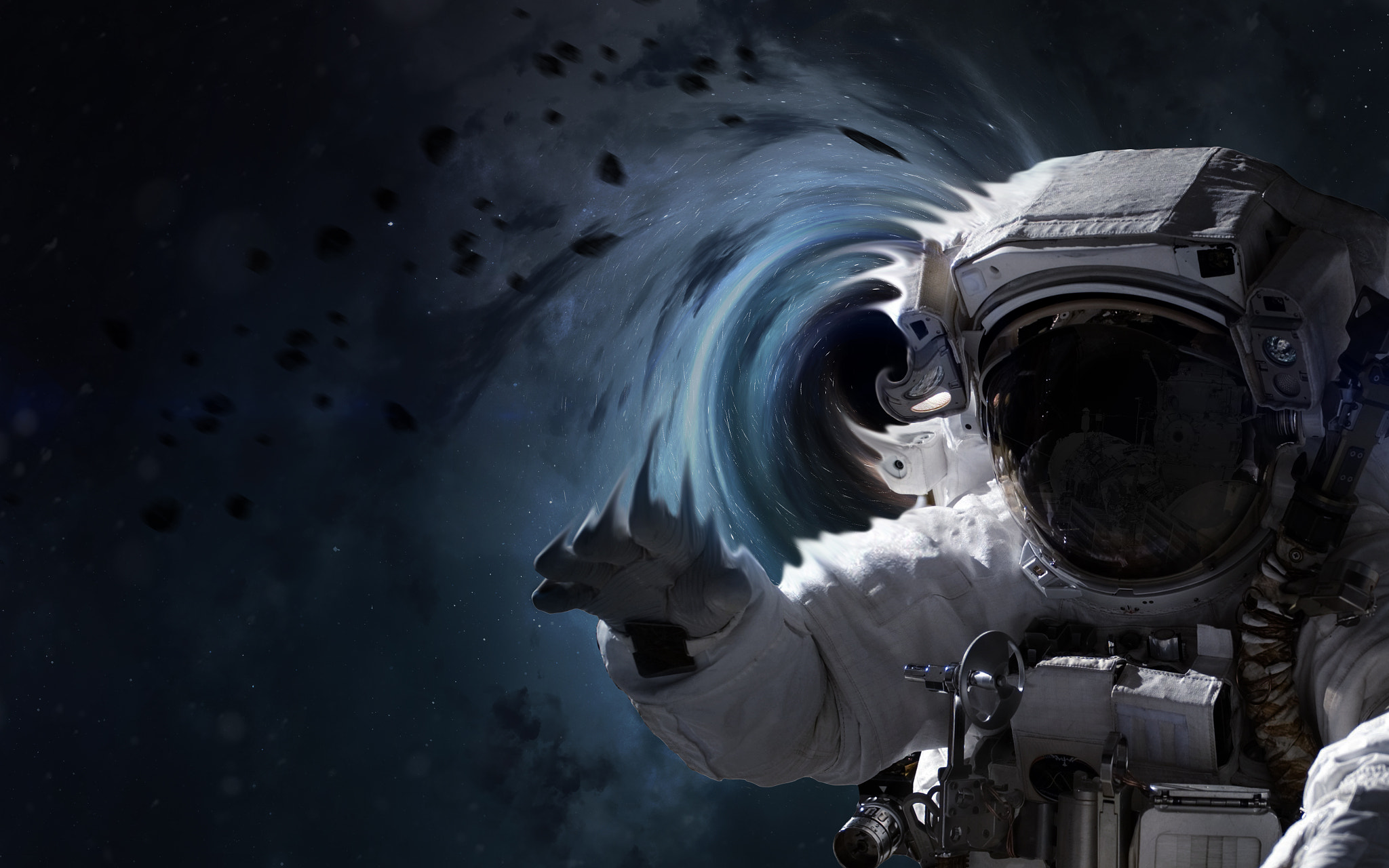 Astronaut Falling In Black Hole Wallpapers