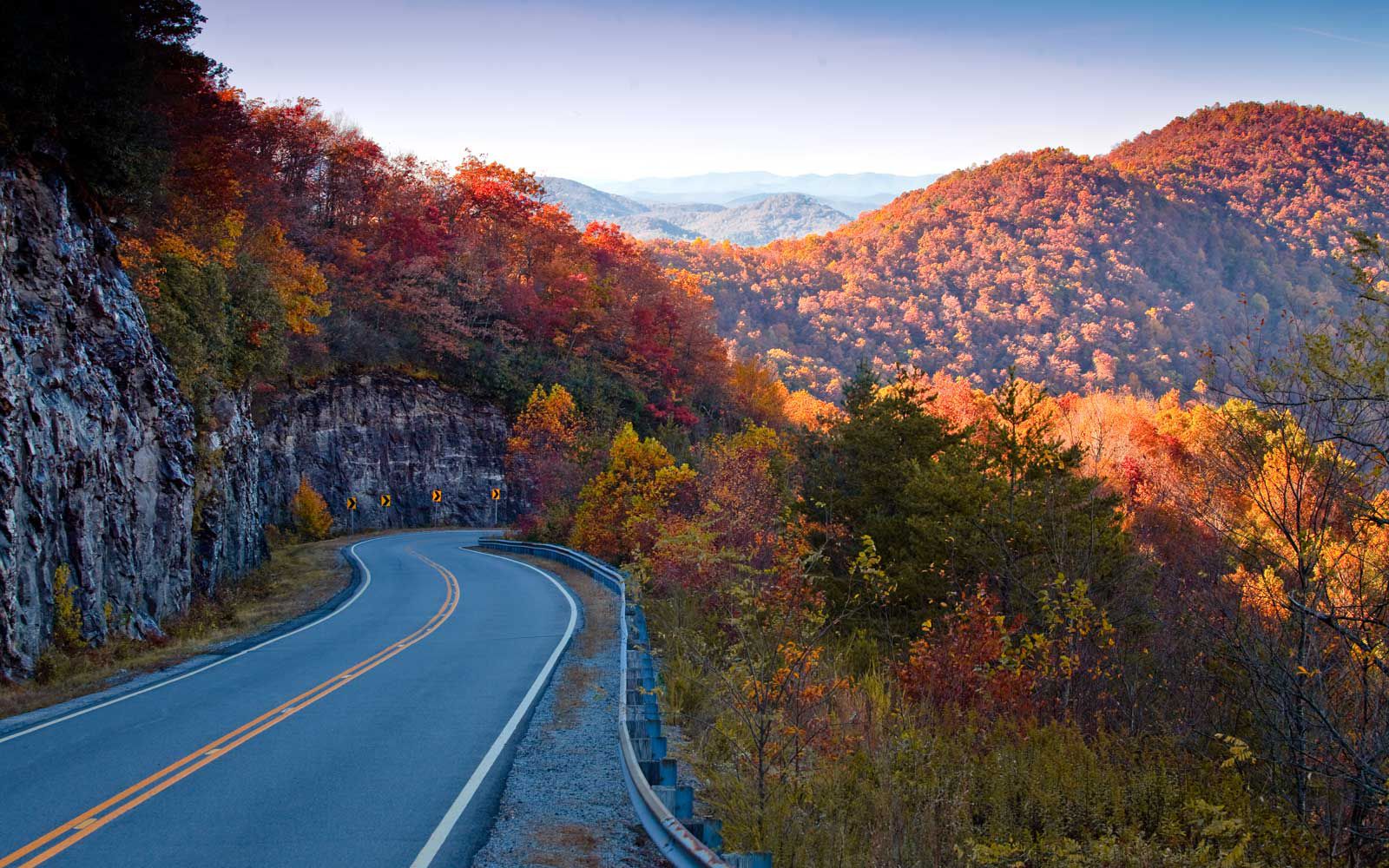 Autumn Fall Countryside Biker Wallpapers