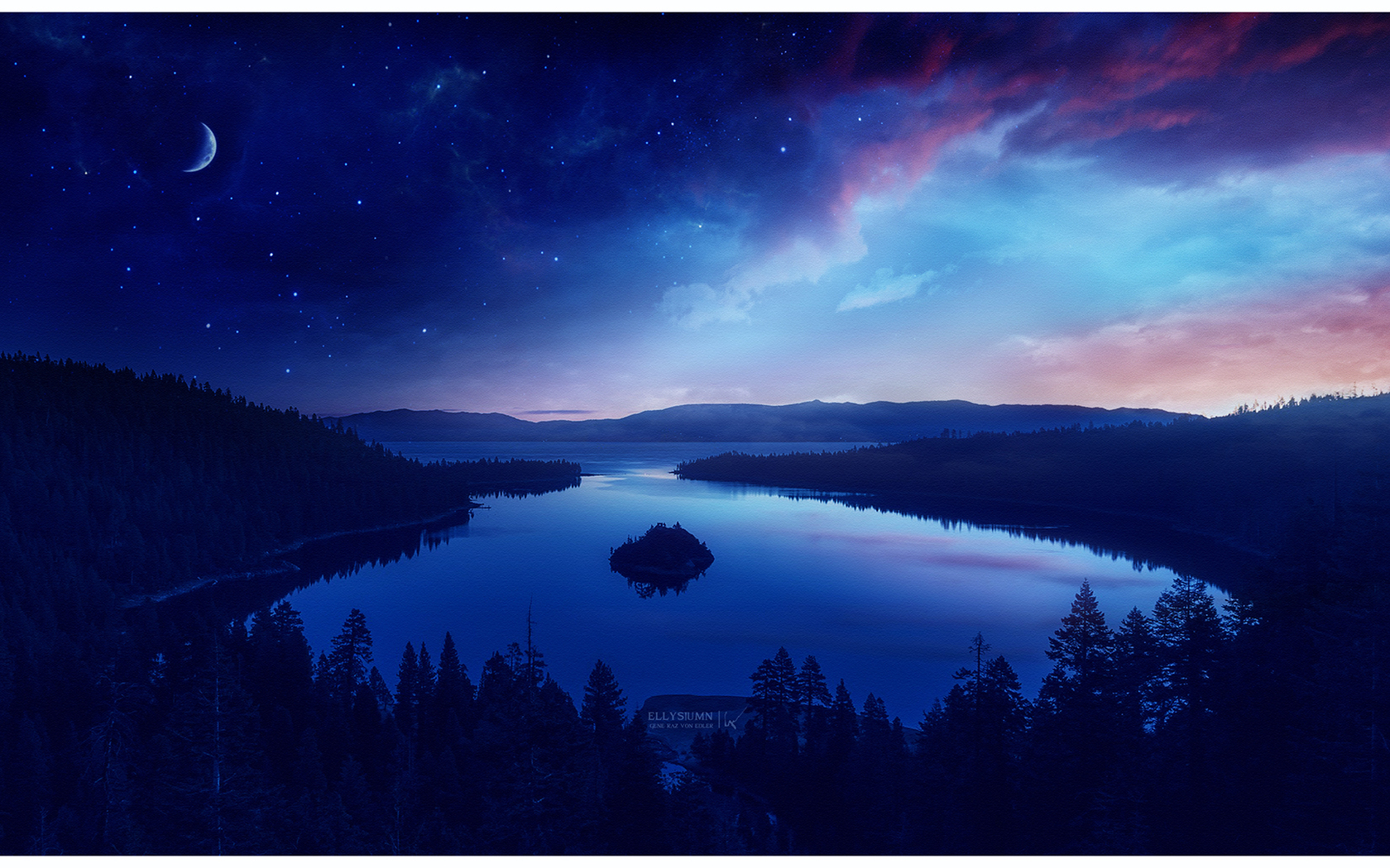 Beautiful Landscape Night Digital Wallpapers