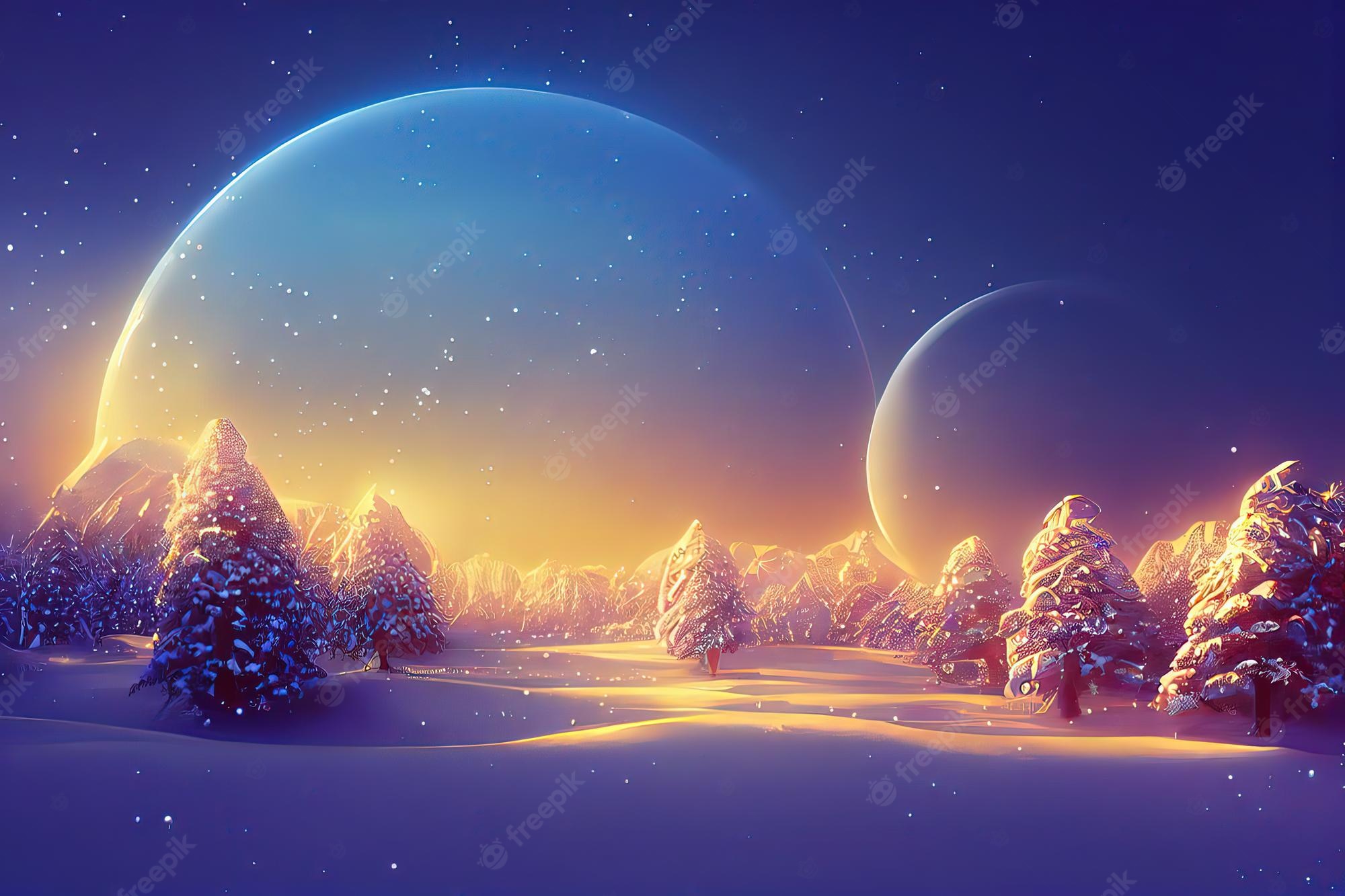 Beautiful Landscape Night Digital Wallpapers