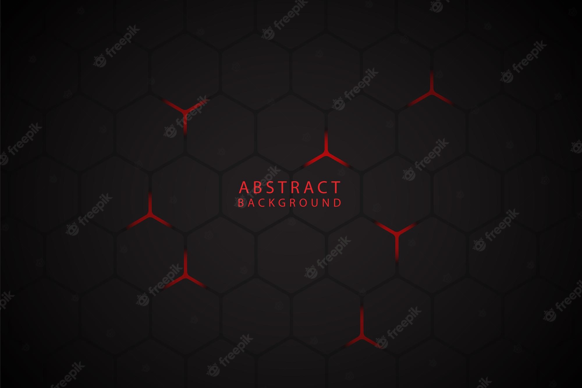 Black And Red Hexagon Wallpapers