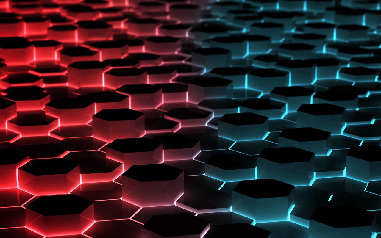 Black And Red Hexagon Wallpapers