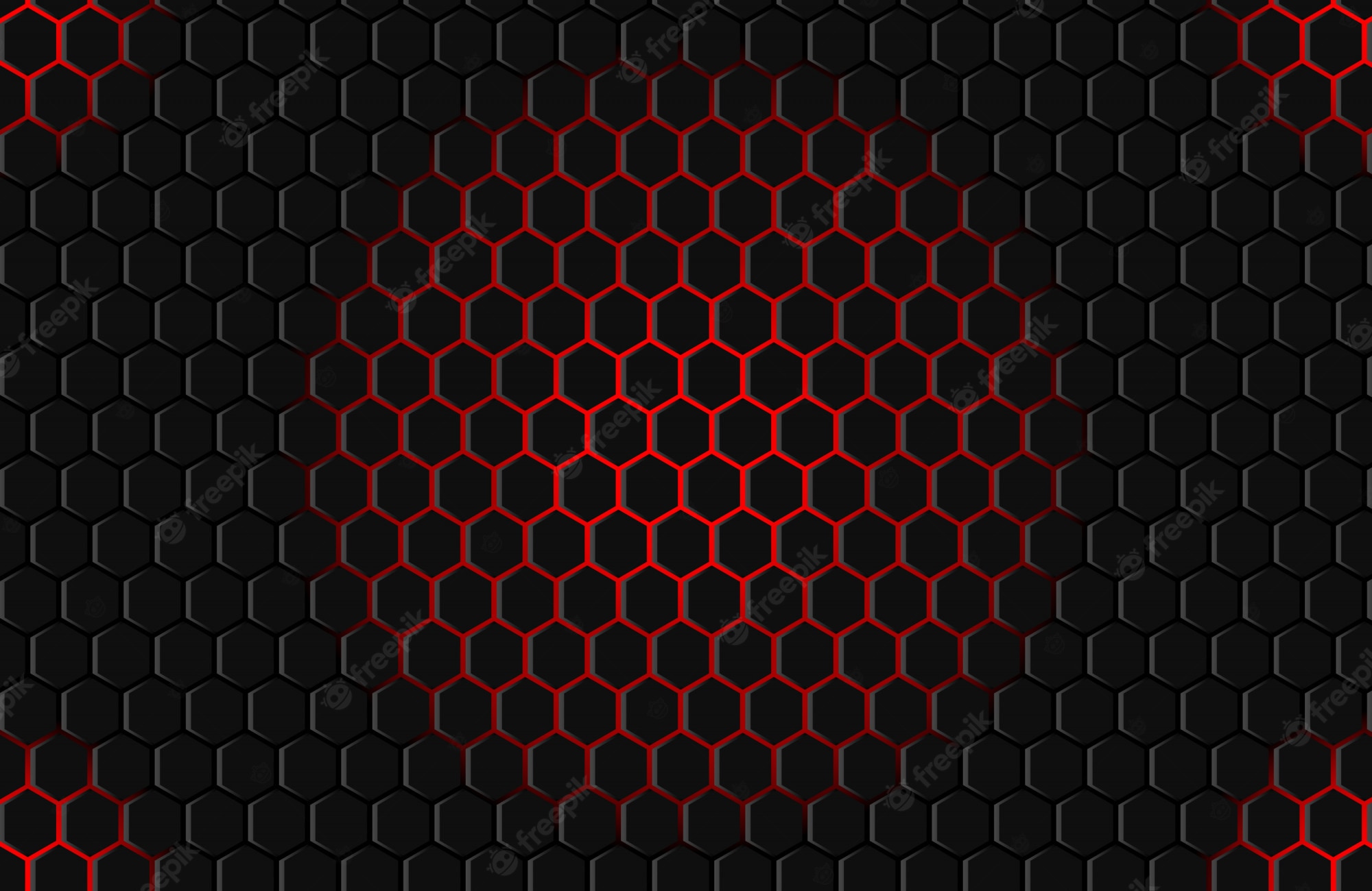 Black And Red Hexagon Wallpapers