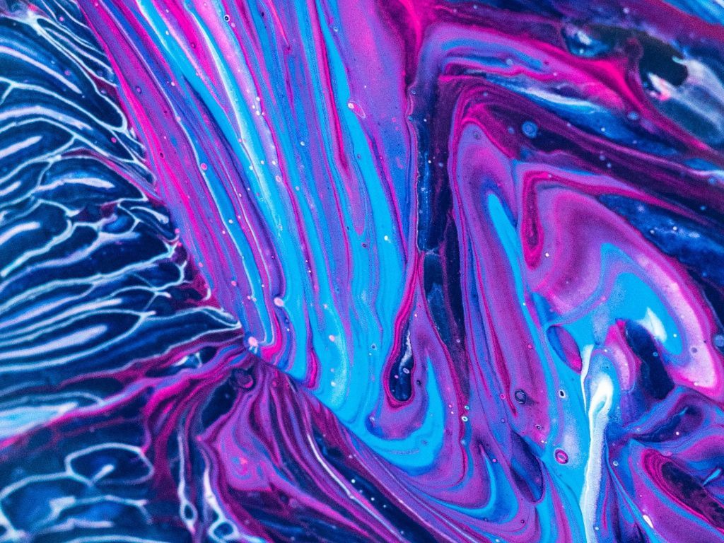 Blue And Pink Liquefied Swirls Wallpapers