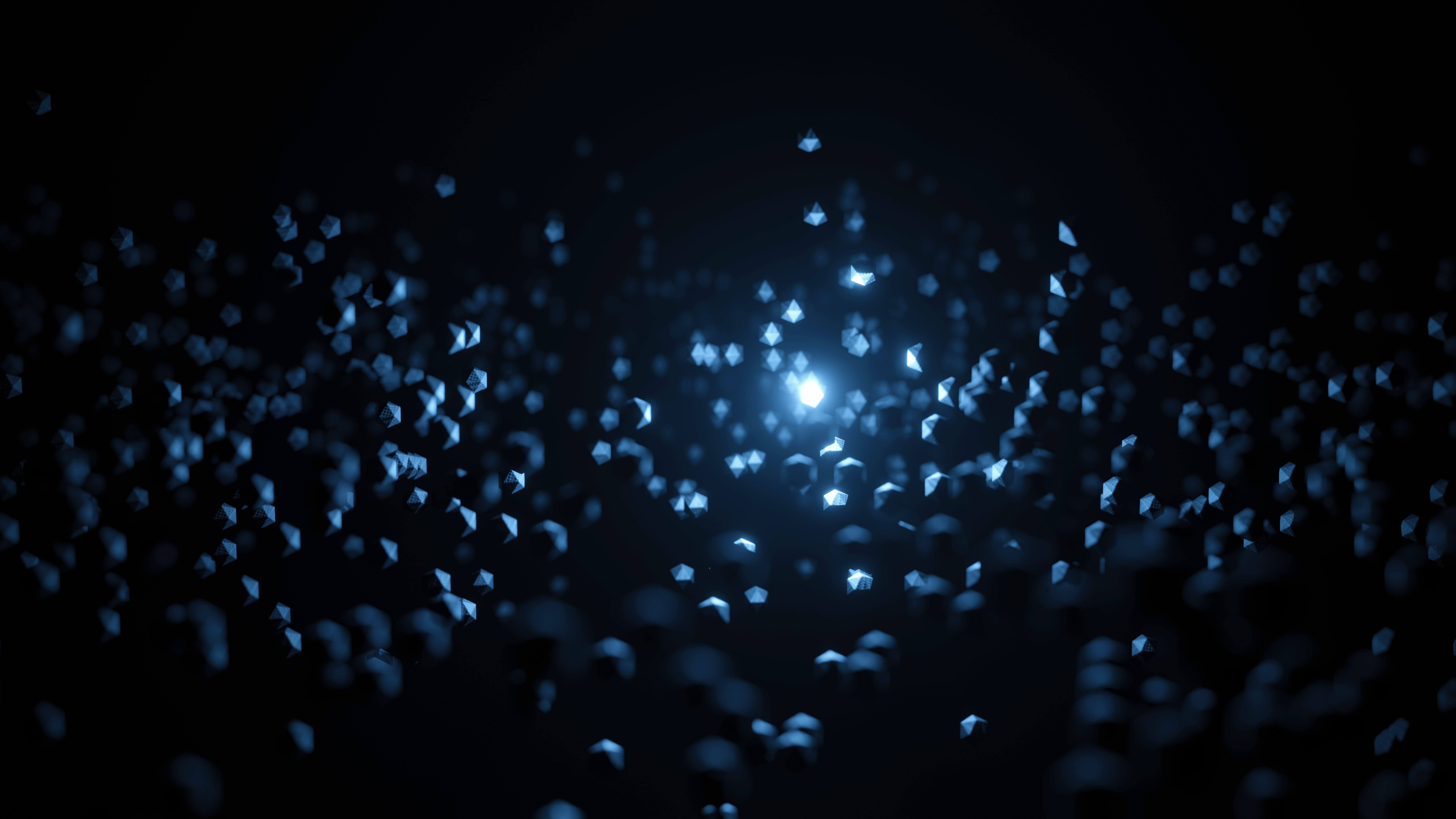 Blue Cgi Dust Art Wallpapers