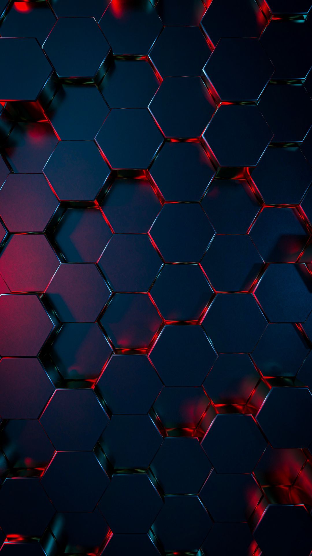 Blue Flash Hexagon 4K Wallpapers