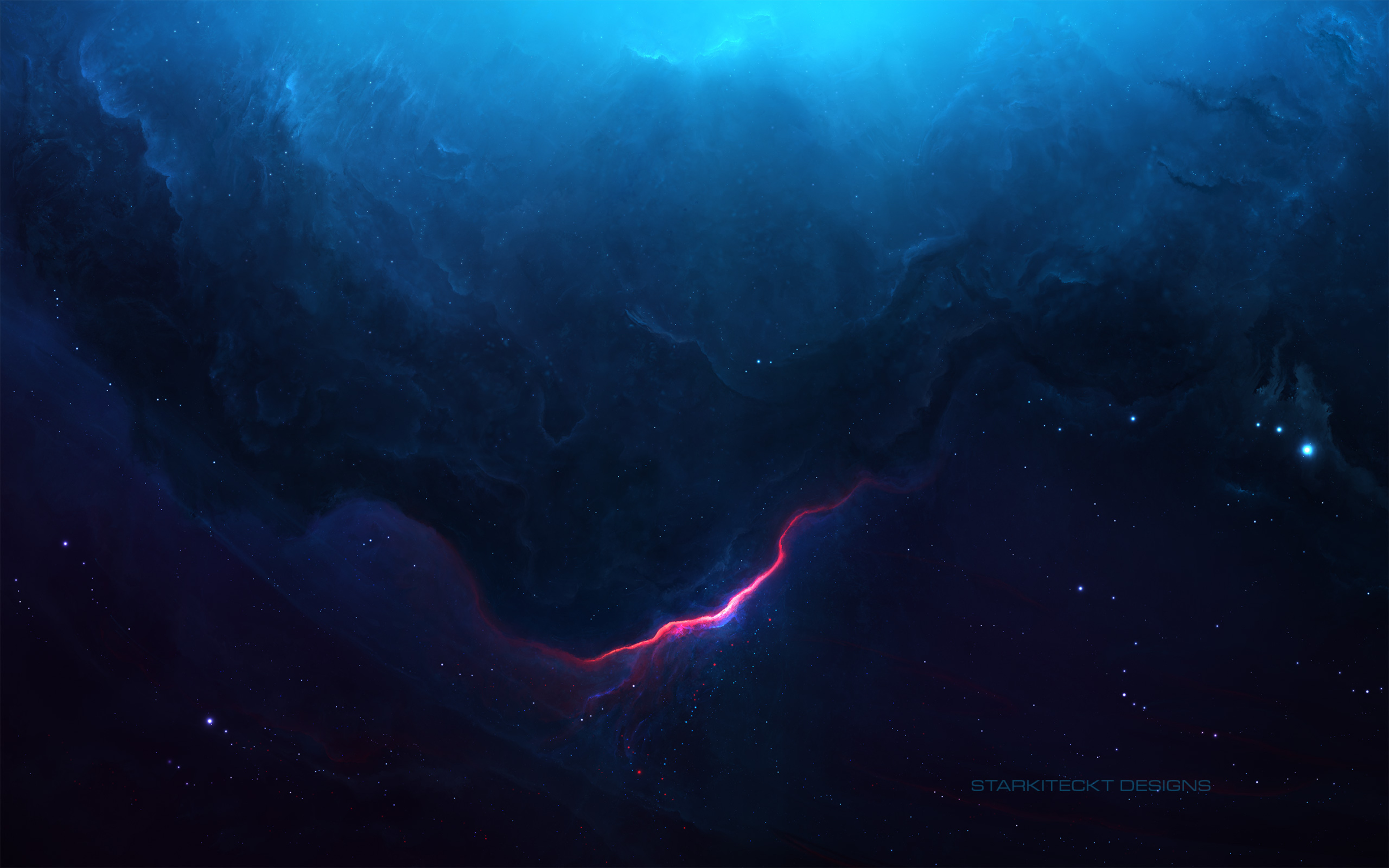 Blue Nebula Scenery Wallpapers