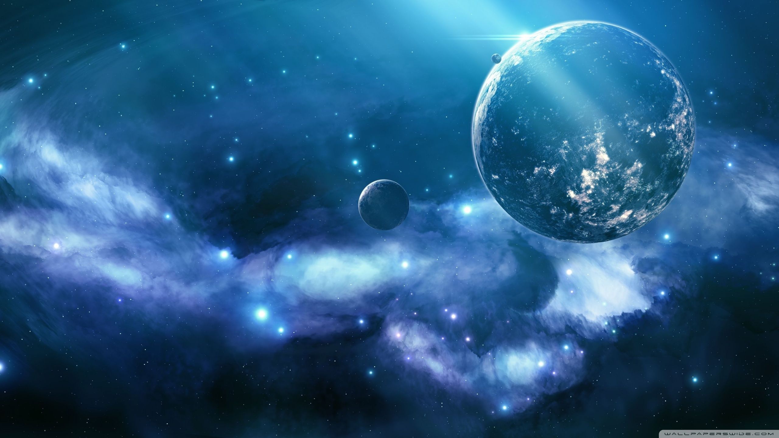 Blue Nebula Scenery Wallpapers