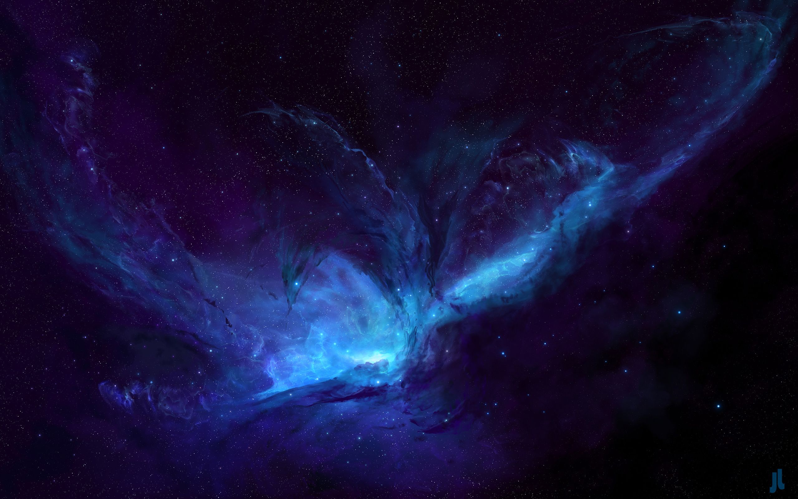 Blue Nebula Scenery Wallpapers