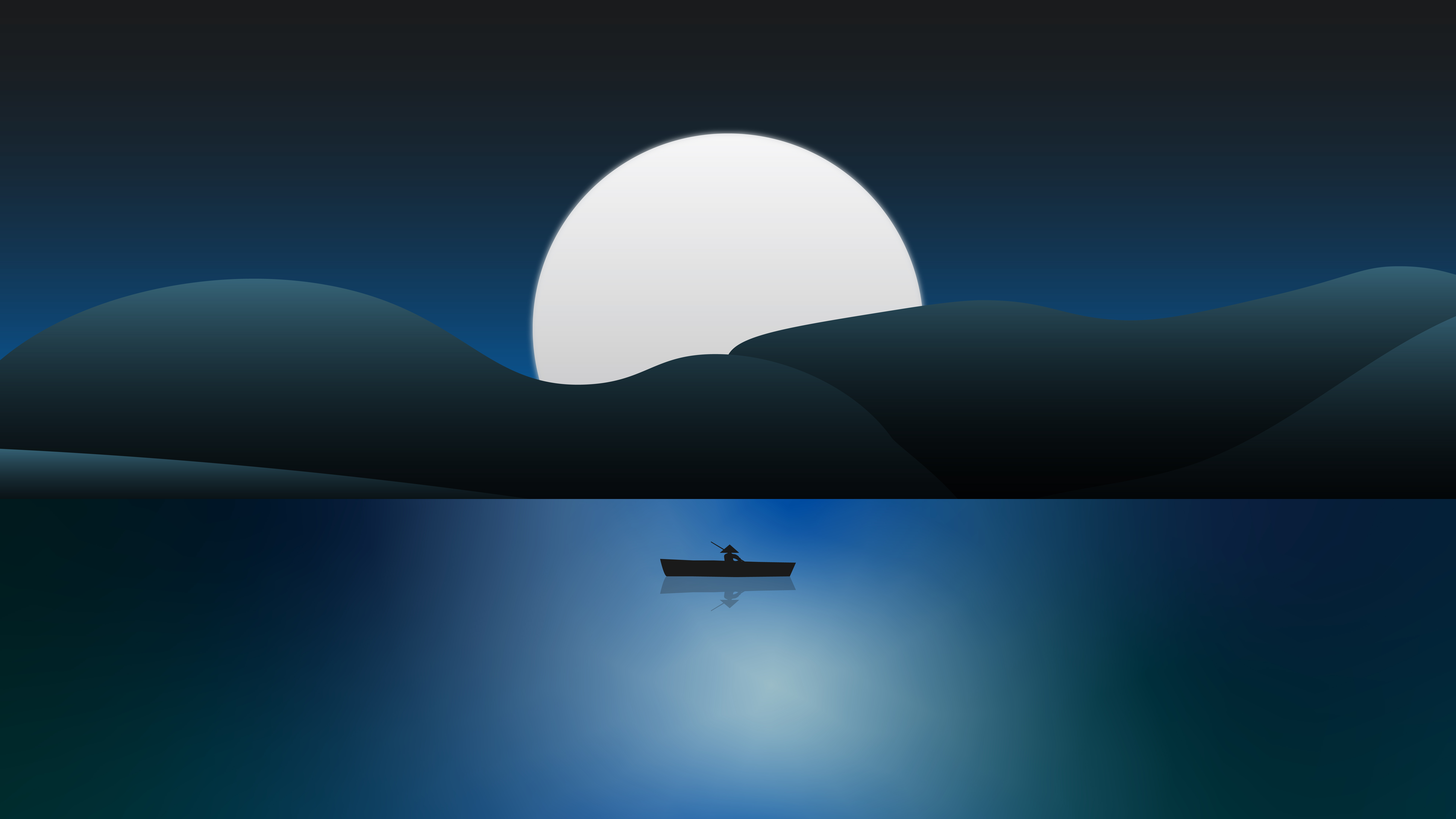 Boating At Night Digital Art Wallpapers