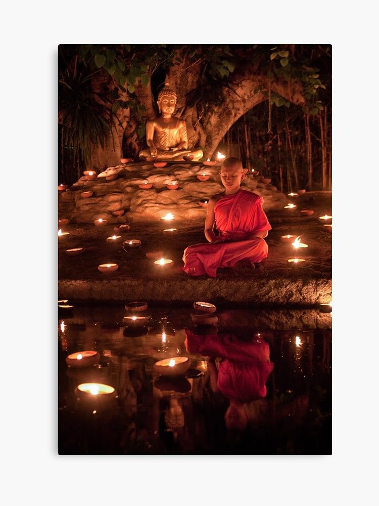 Buddhism Meditation At Night Desert Glitch Laser Art Wallpapers