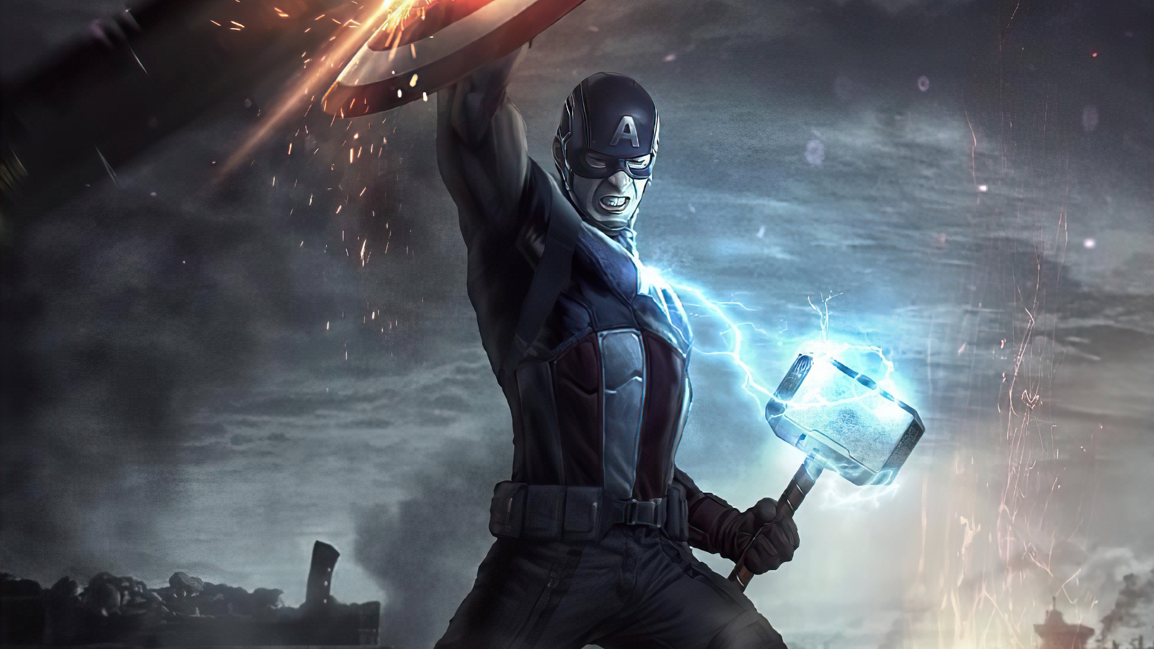 Captain America Thor Hammer Wallpapers