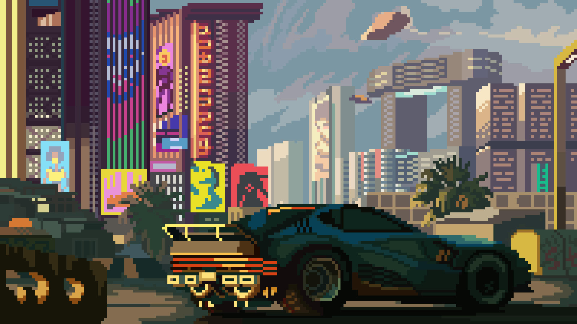 Car Pixel Art Wallpapers