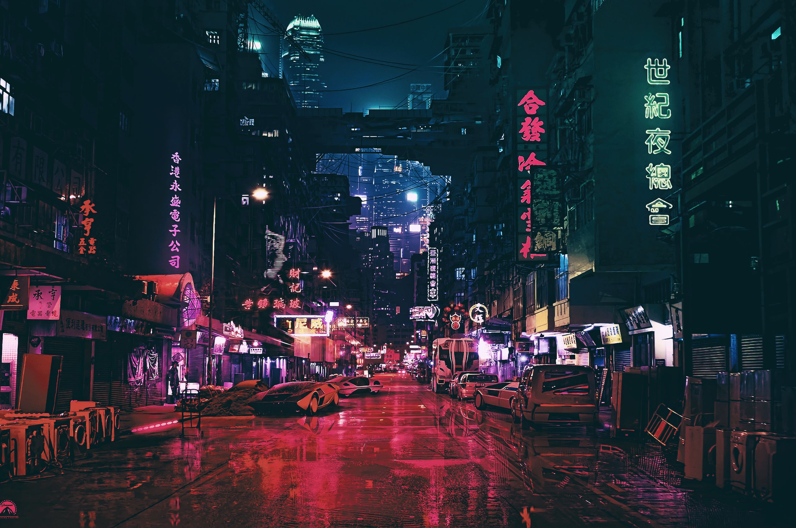 City Buildings Lights 8 Bit Wallpapers