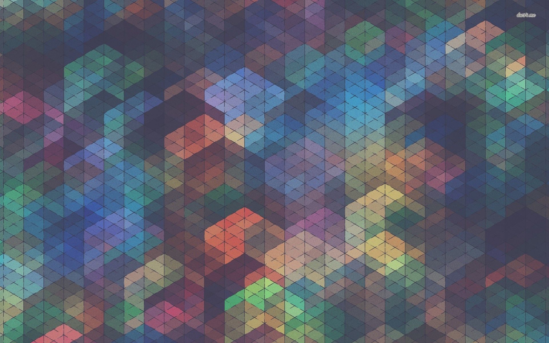 Colorful Diamond Shapes Pattern Wallpapers