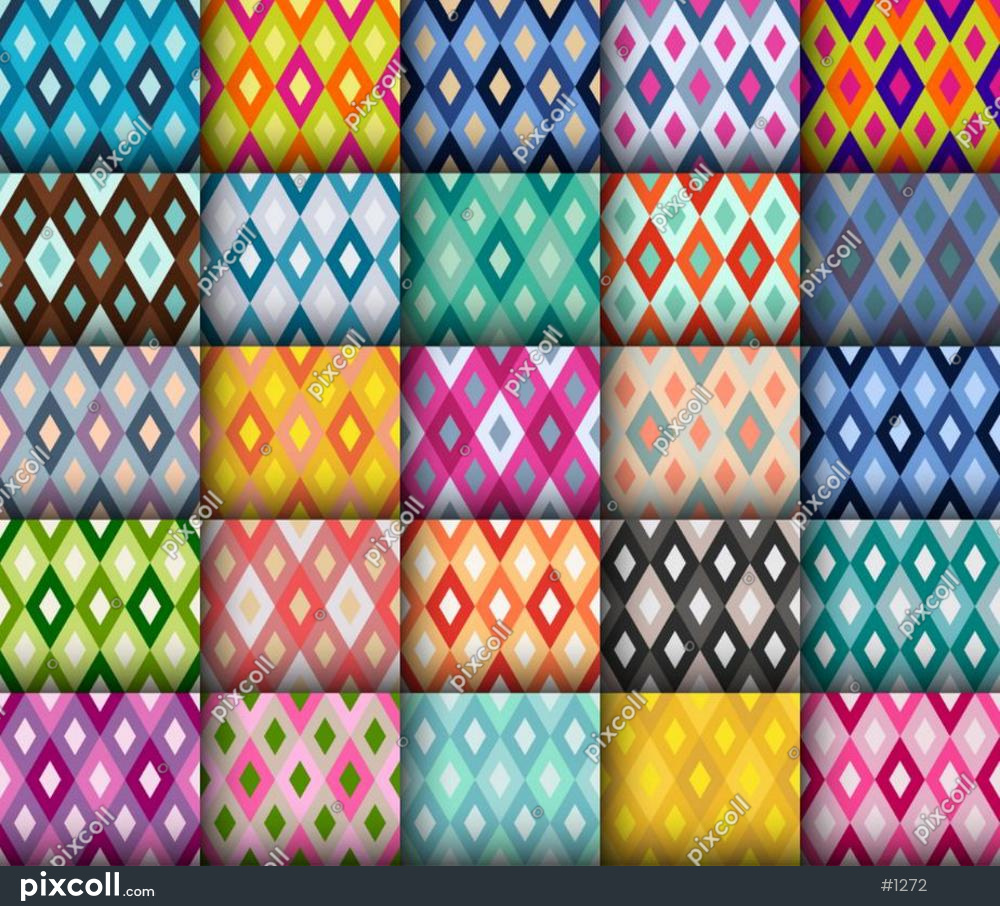 Colorful Diamond Shapes Pattern Wallpapers