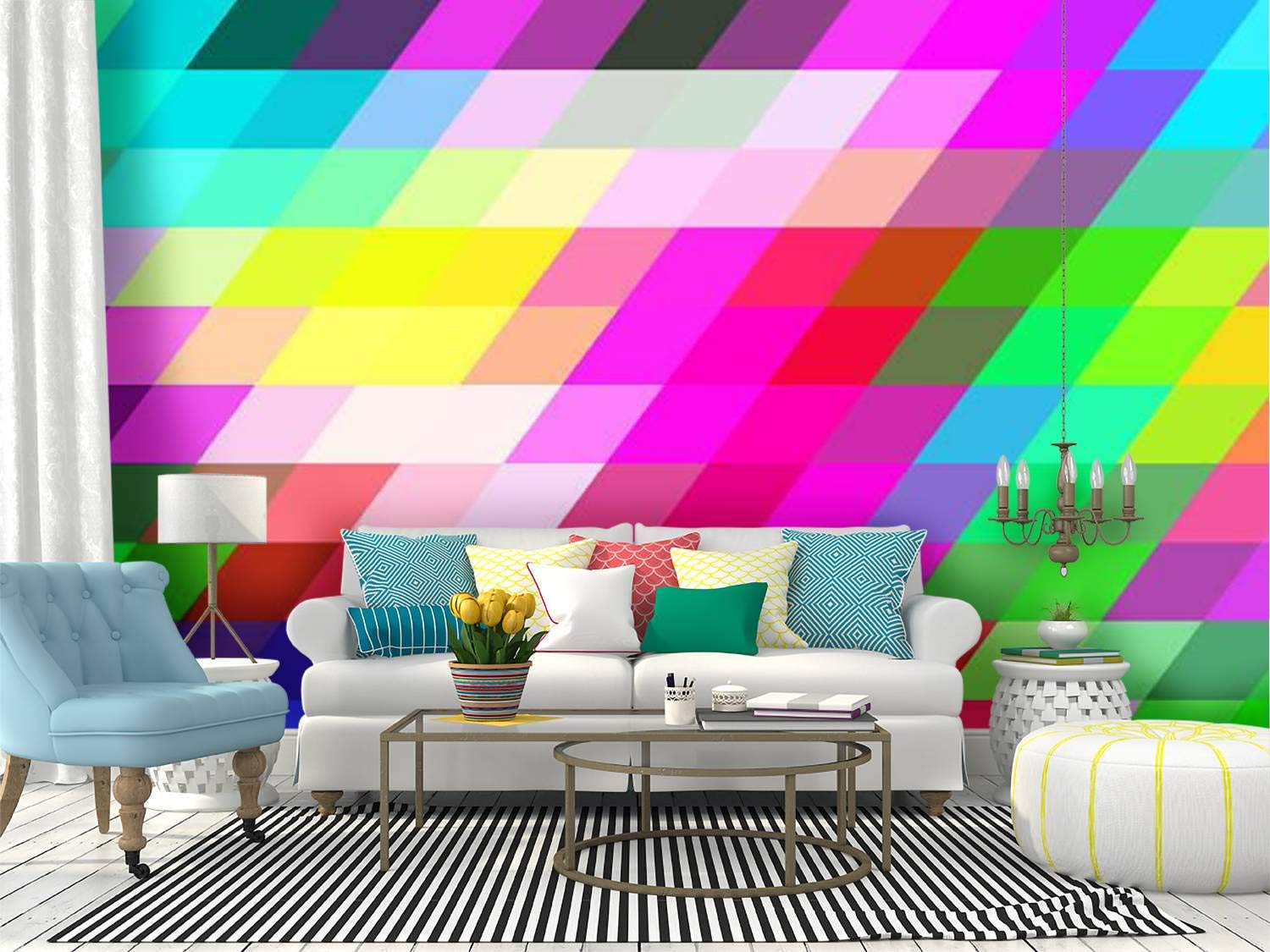 Colorful Parallelogram Pattern Wallpapers