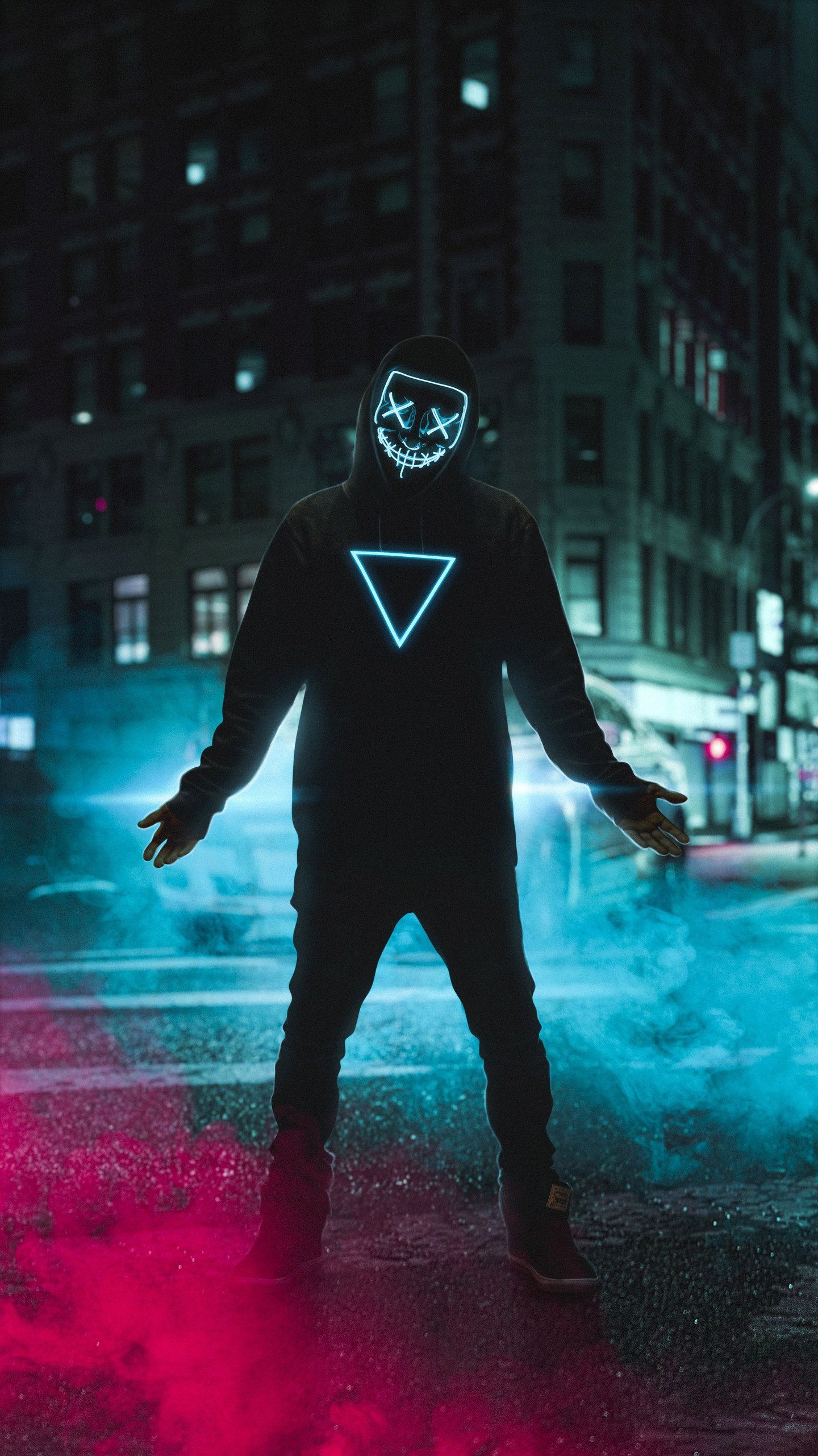 Cool Anonymous Neon Boy Wallpapers