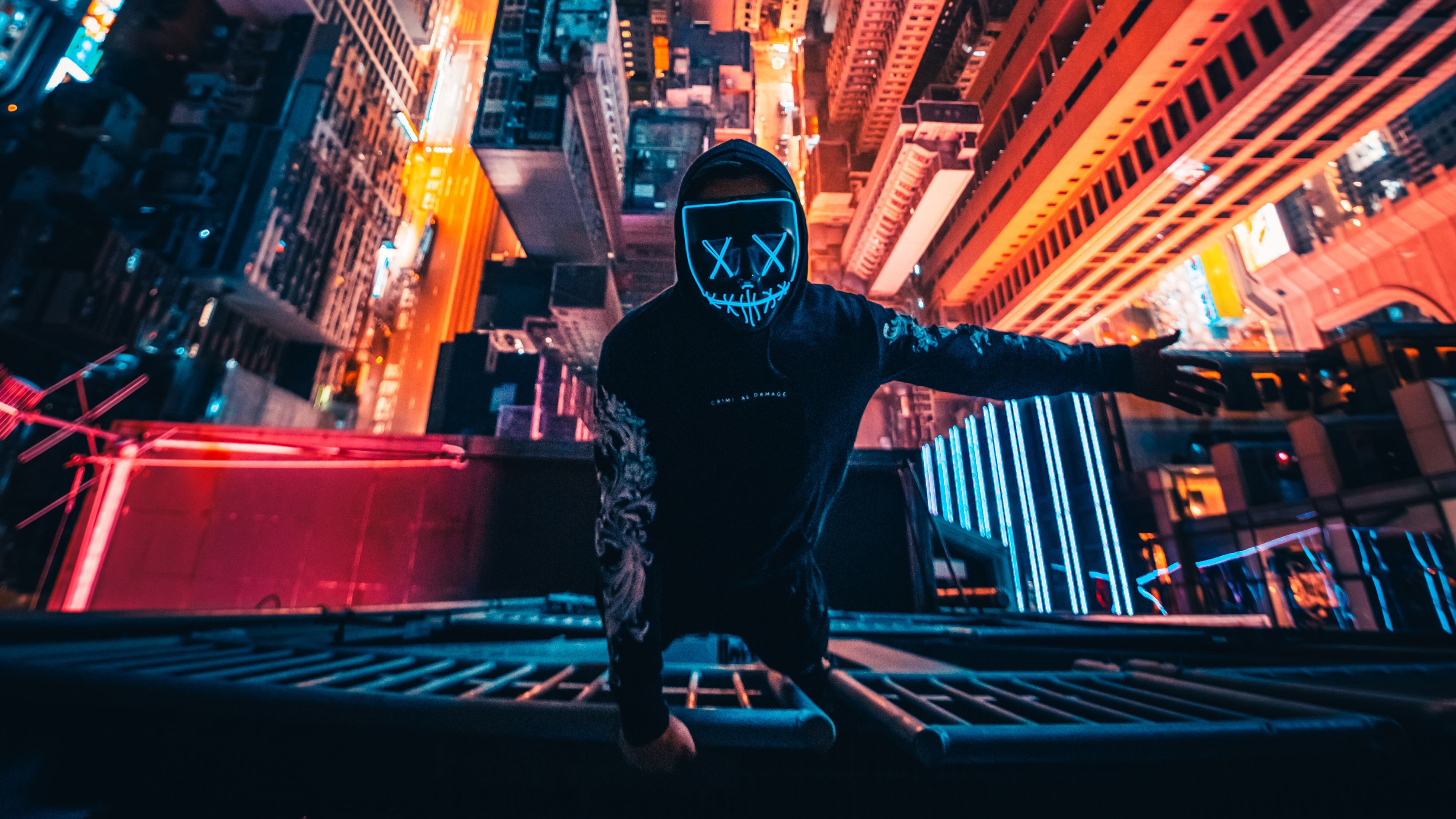 Cool Anonymous Neon Boy Wallpapers