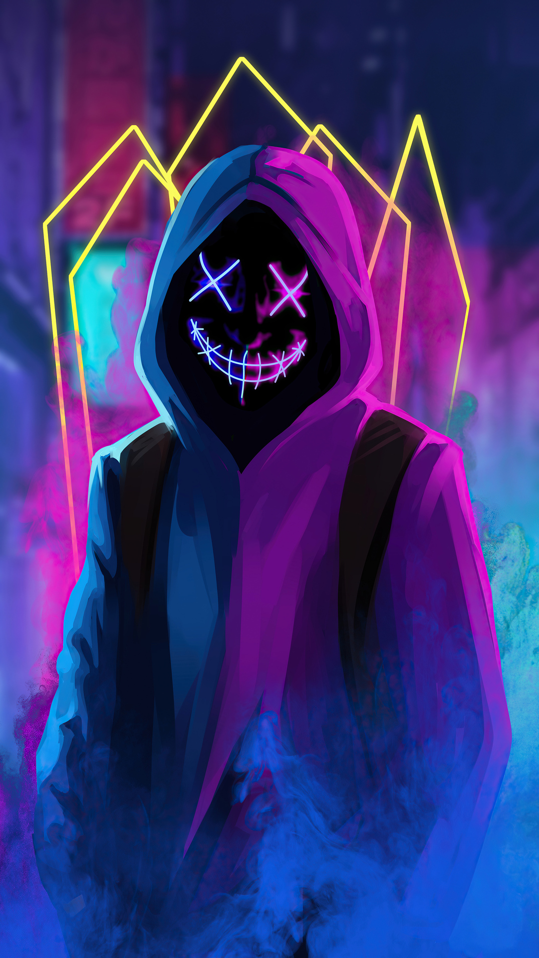 Cool Anonymous Neon Boy Wallpapers