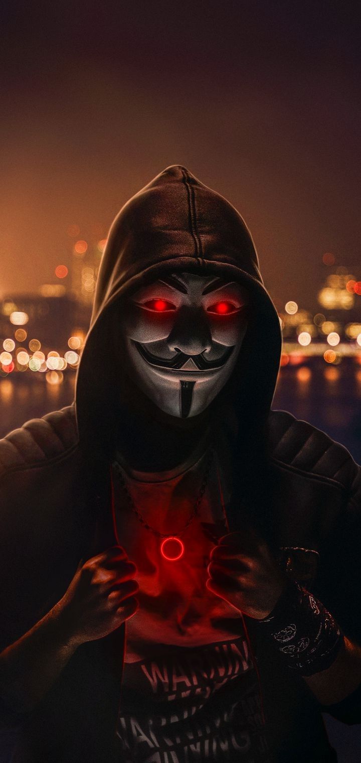 Cool Anonymous Neon Boy Wallpapers