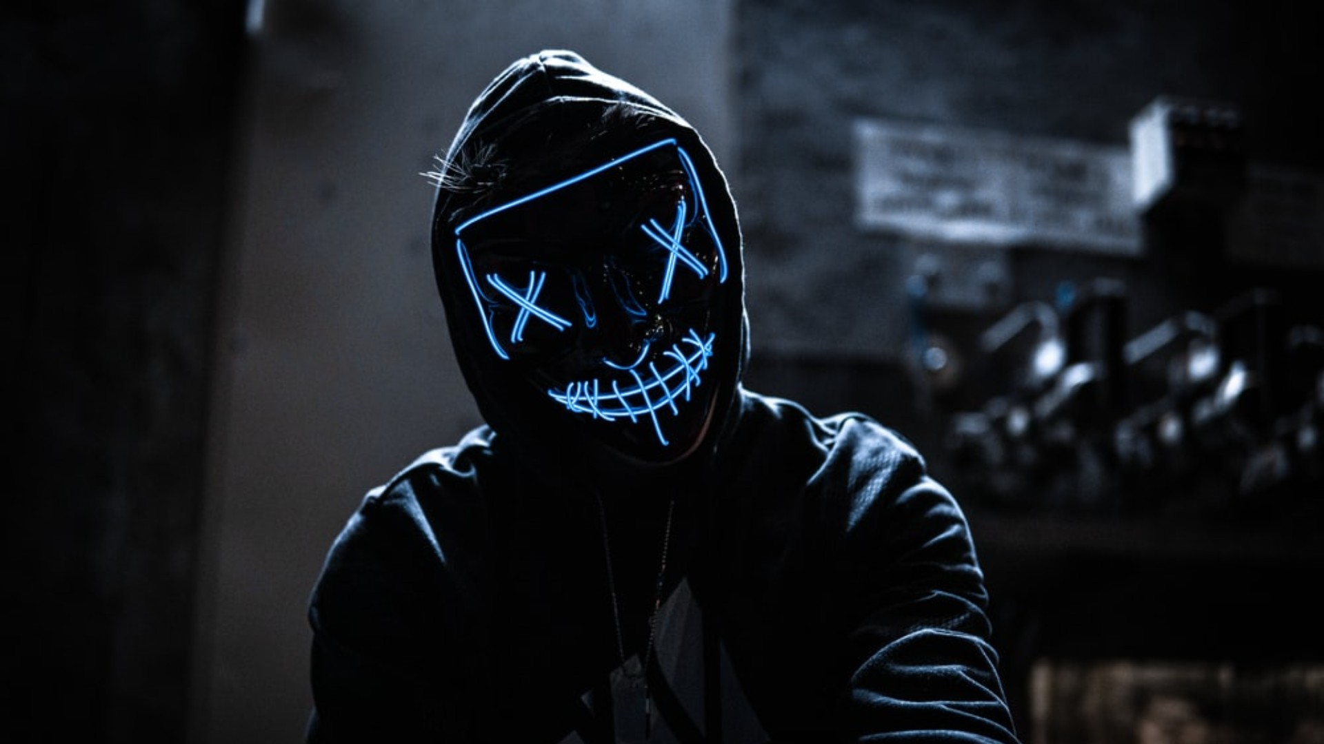 Cool Anonymous Neon Boy Wallpapers