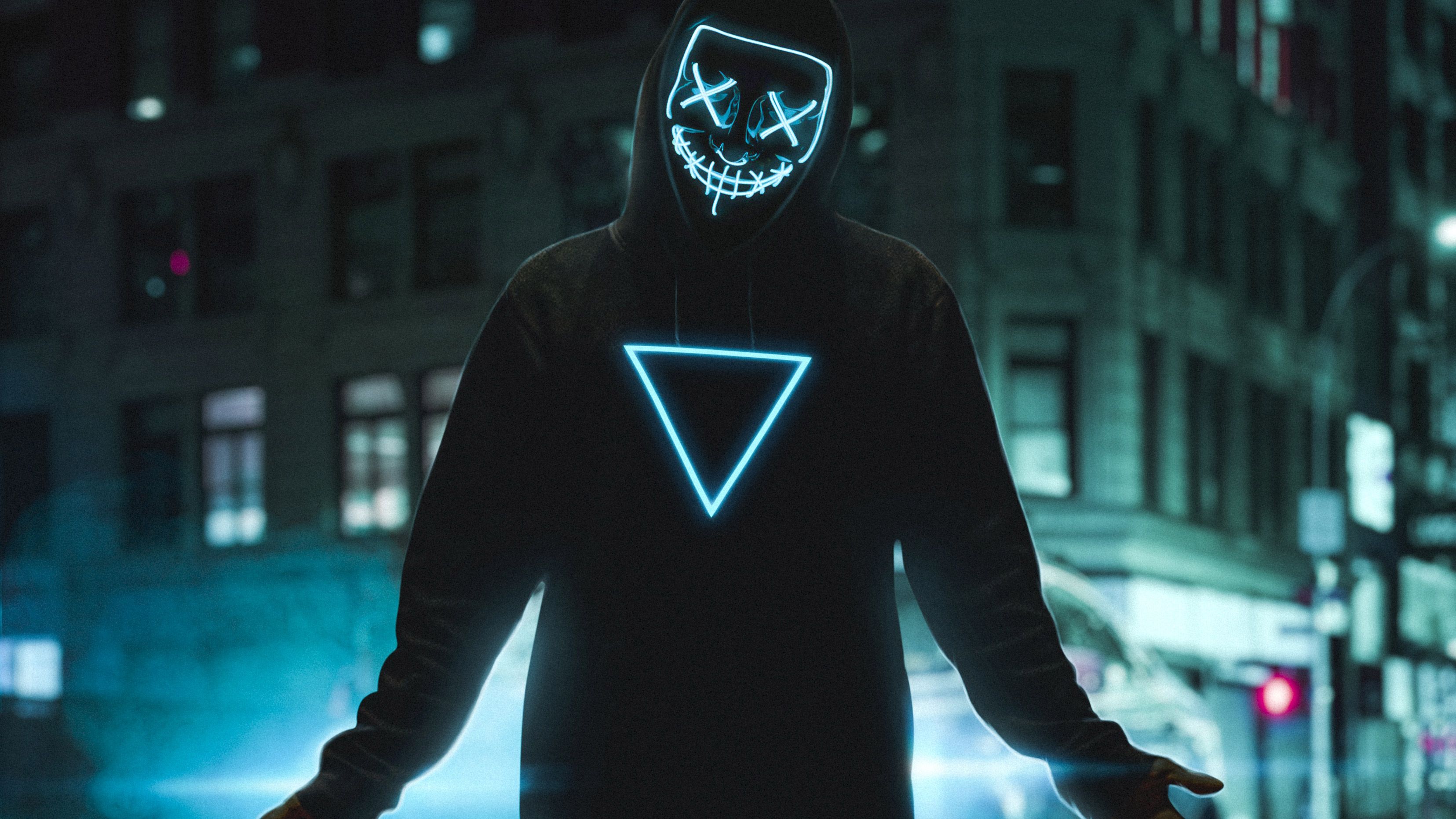 Cool Anonymous Neon Boy Wallpapers