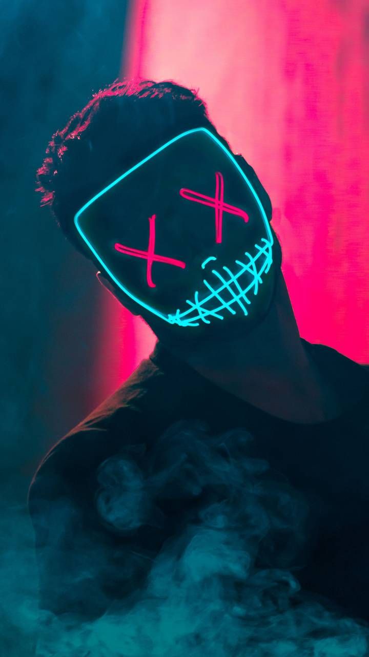 Cool Anonymous Neon Boy Wallpapers