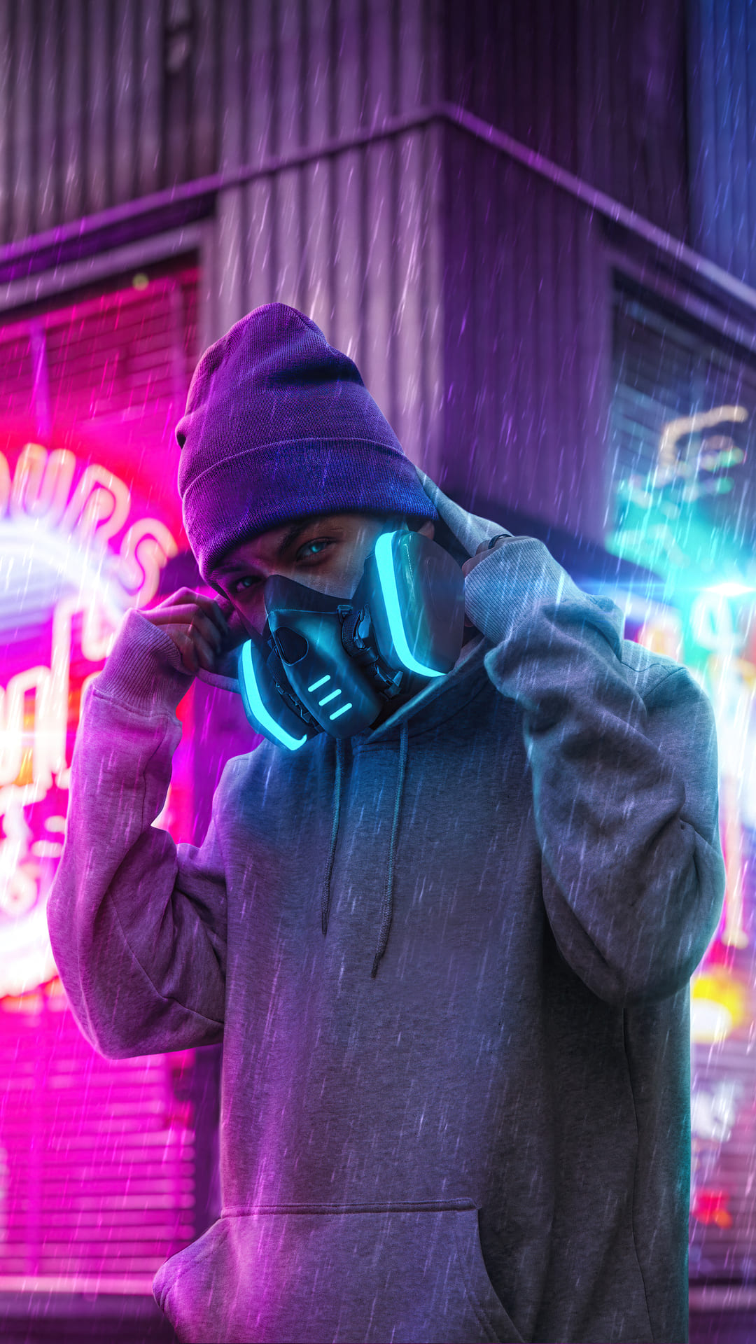 Cool Anonymous Neon Boy Wallpapers