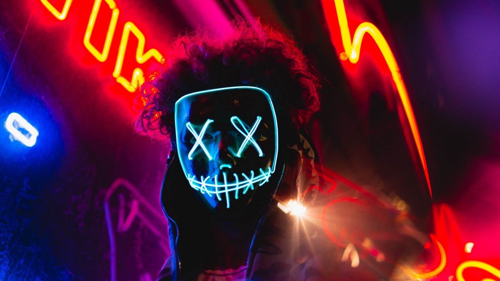 Cool Anonymous Neon Boy Wallpapers