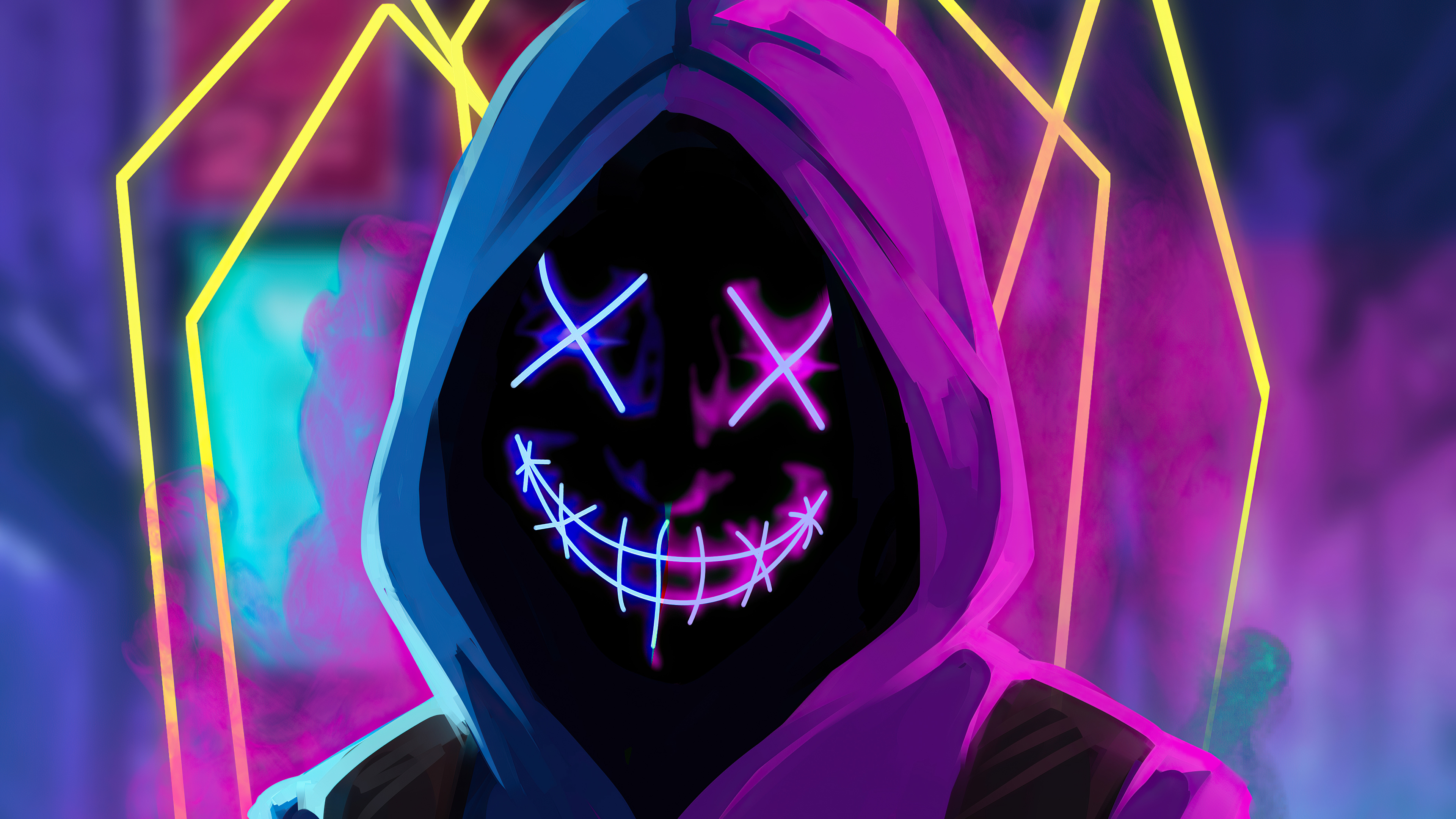 Cool Anonymous Neon Boy Wallpapers