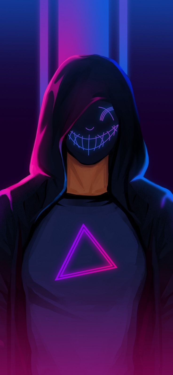 Cool Anonymous Neon Boy Wallpapers