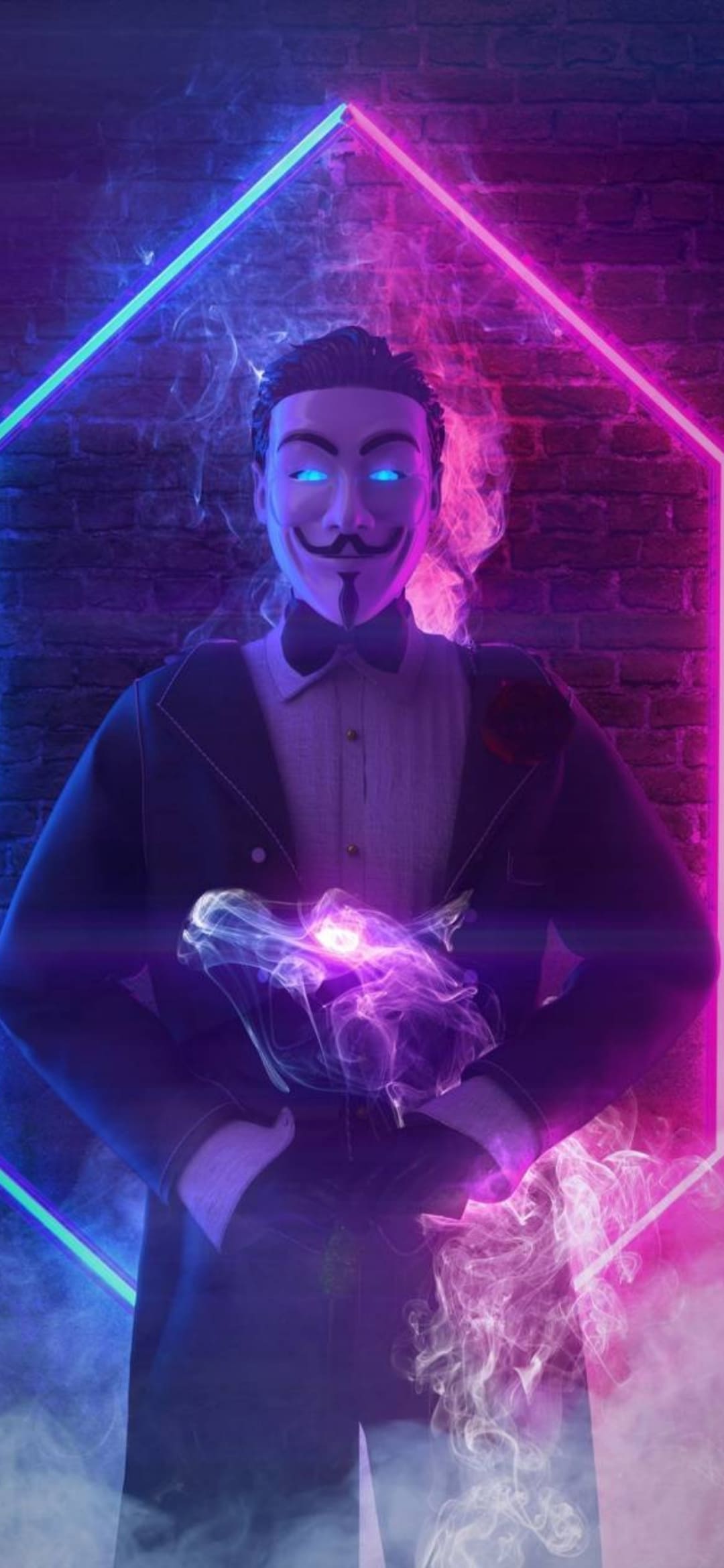 Cool Anonymous Neon Boy Wallpapers