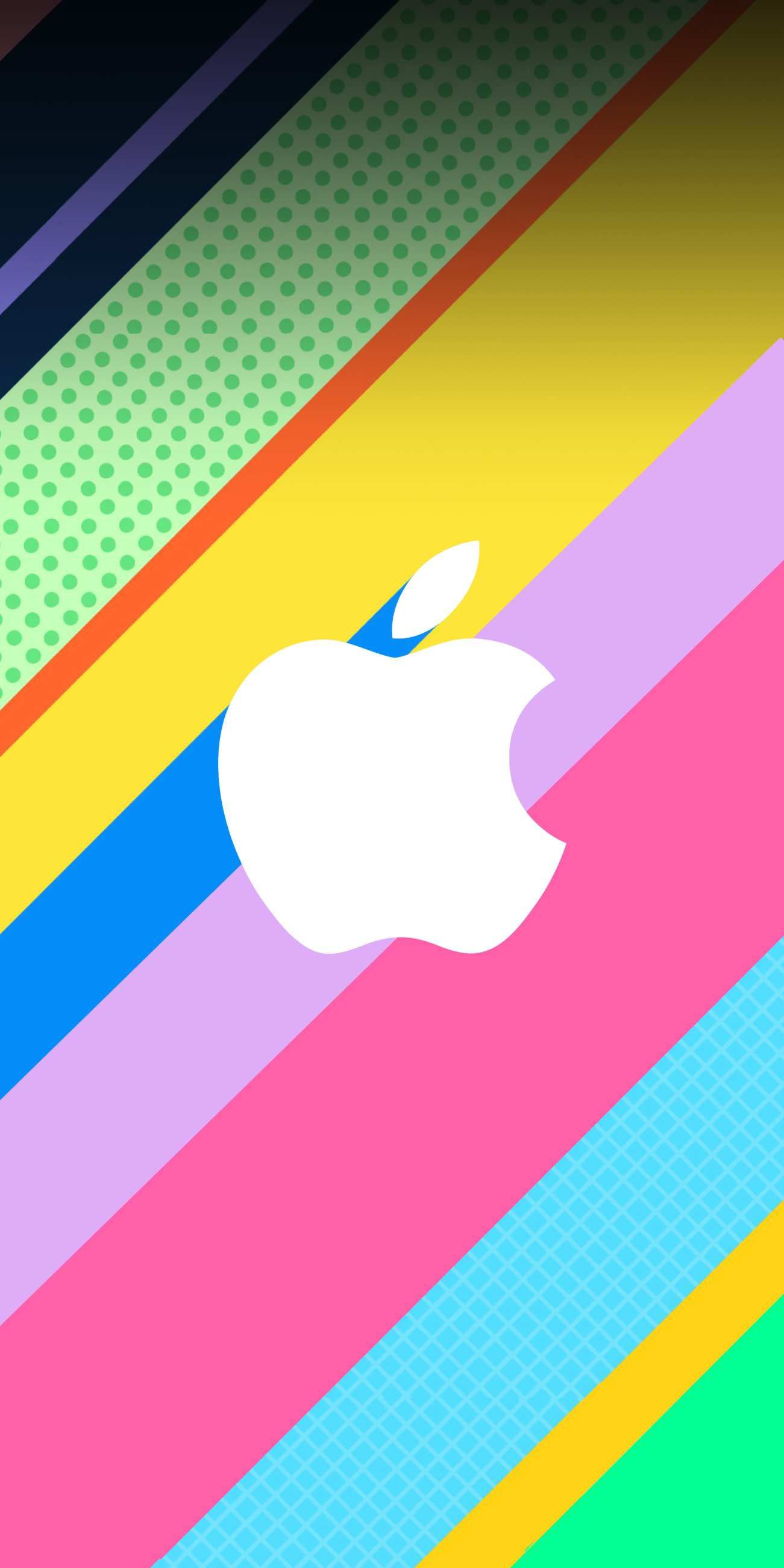 Cool Apple Logo Gradient Line Wallpapers