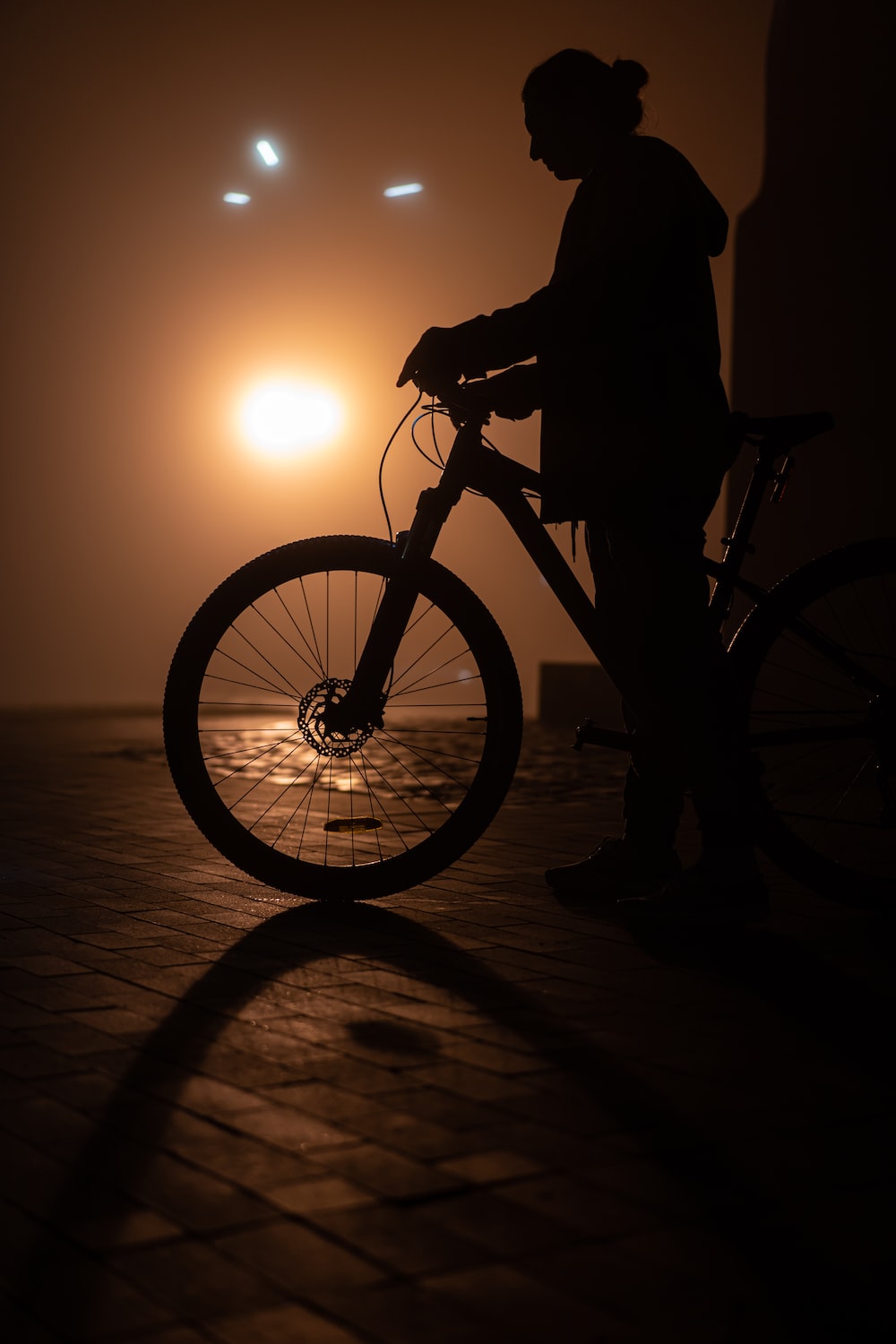 Cool Riding Bike At Night Wallpapers