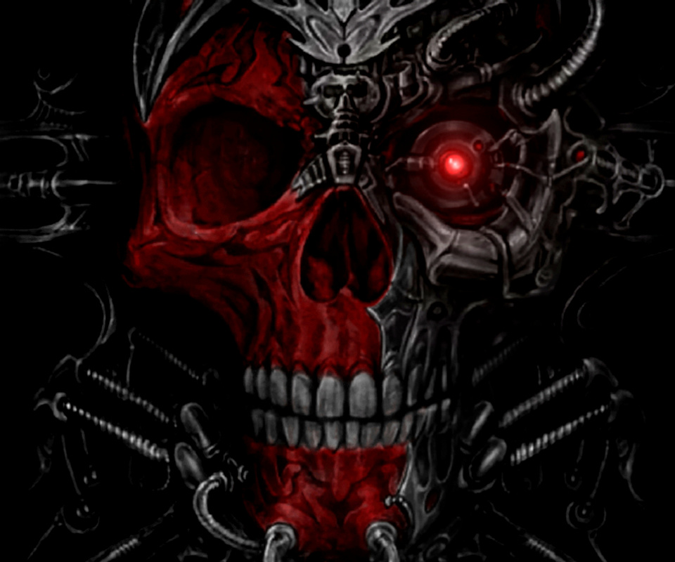 Creepy  Cyborg  Skull Wallpapers