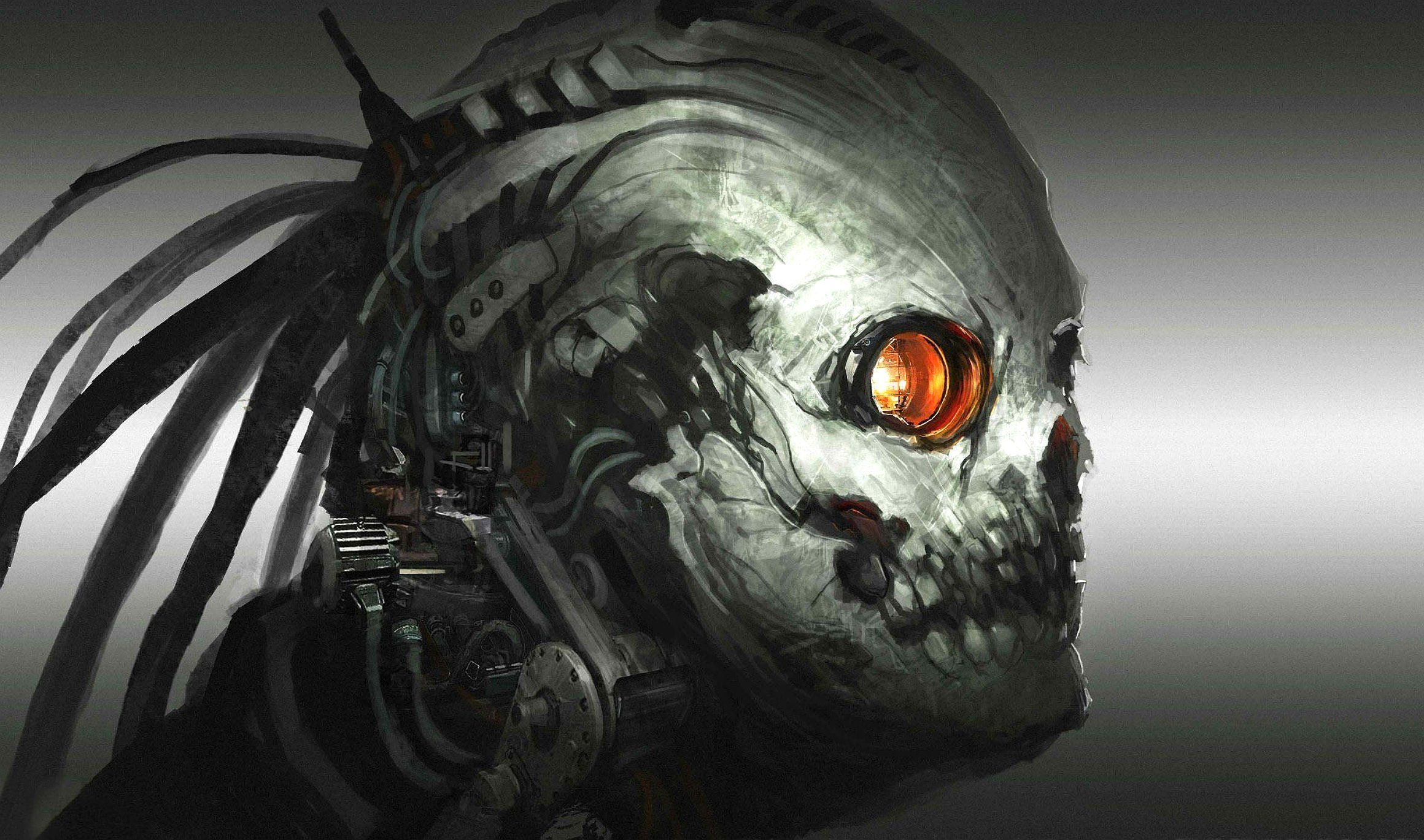 Creepy  Cyborg  Skull Wallpapers