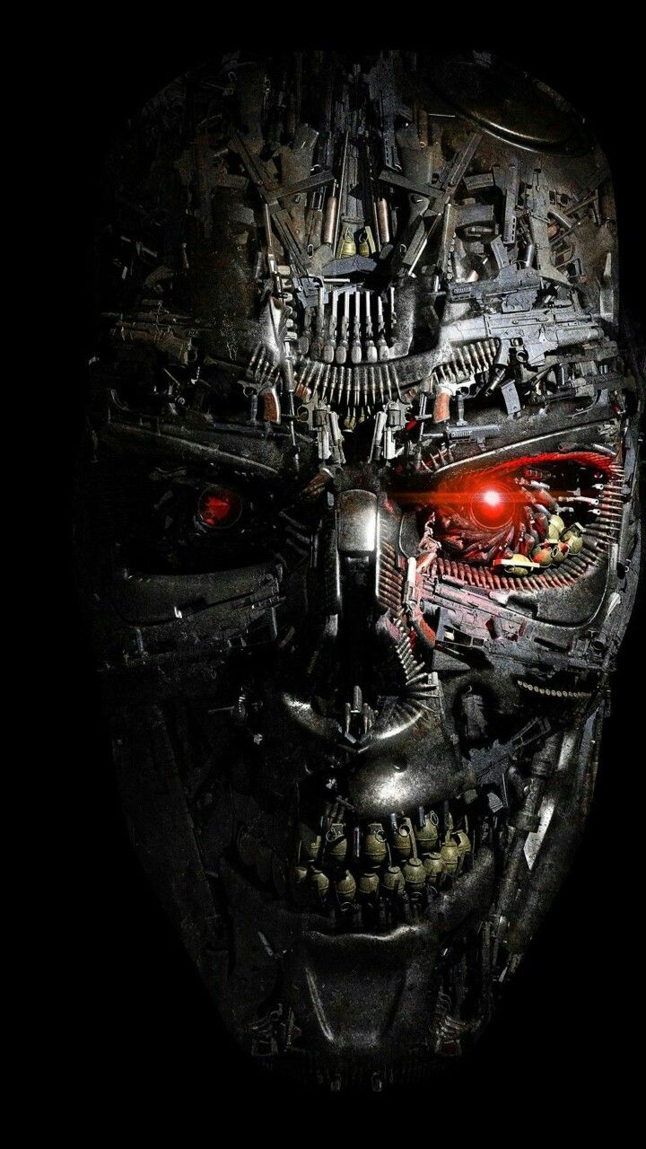 Creepy  Cyborg  Skull Wallpapers