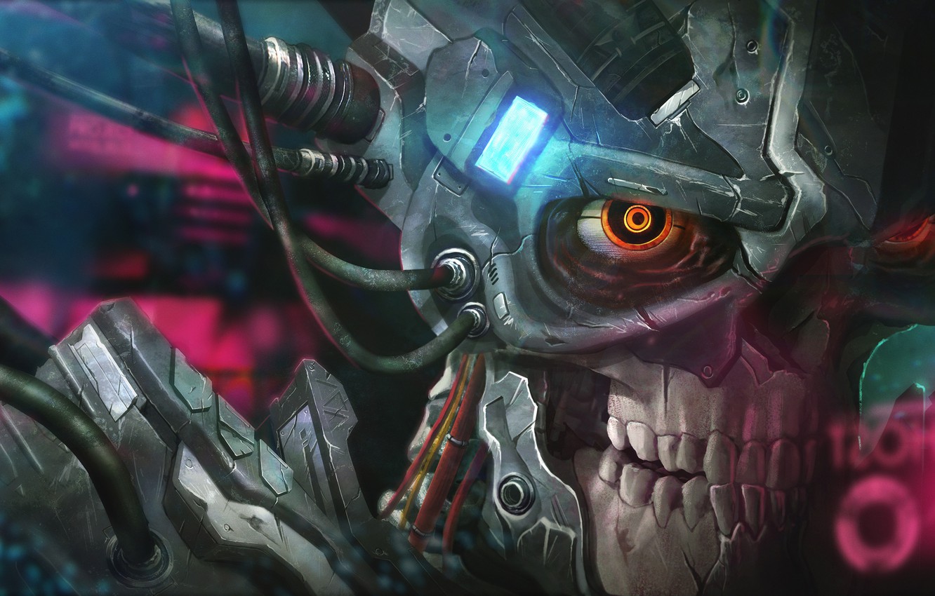 Creepy  Cyborg  Skull Wallpapers