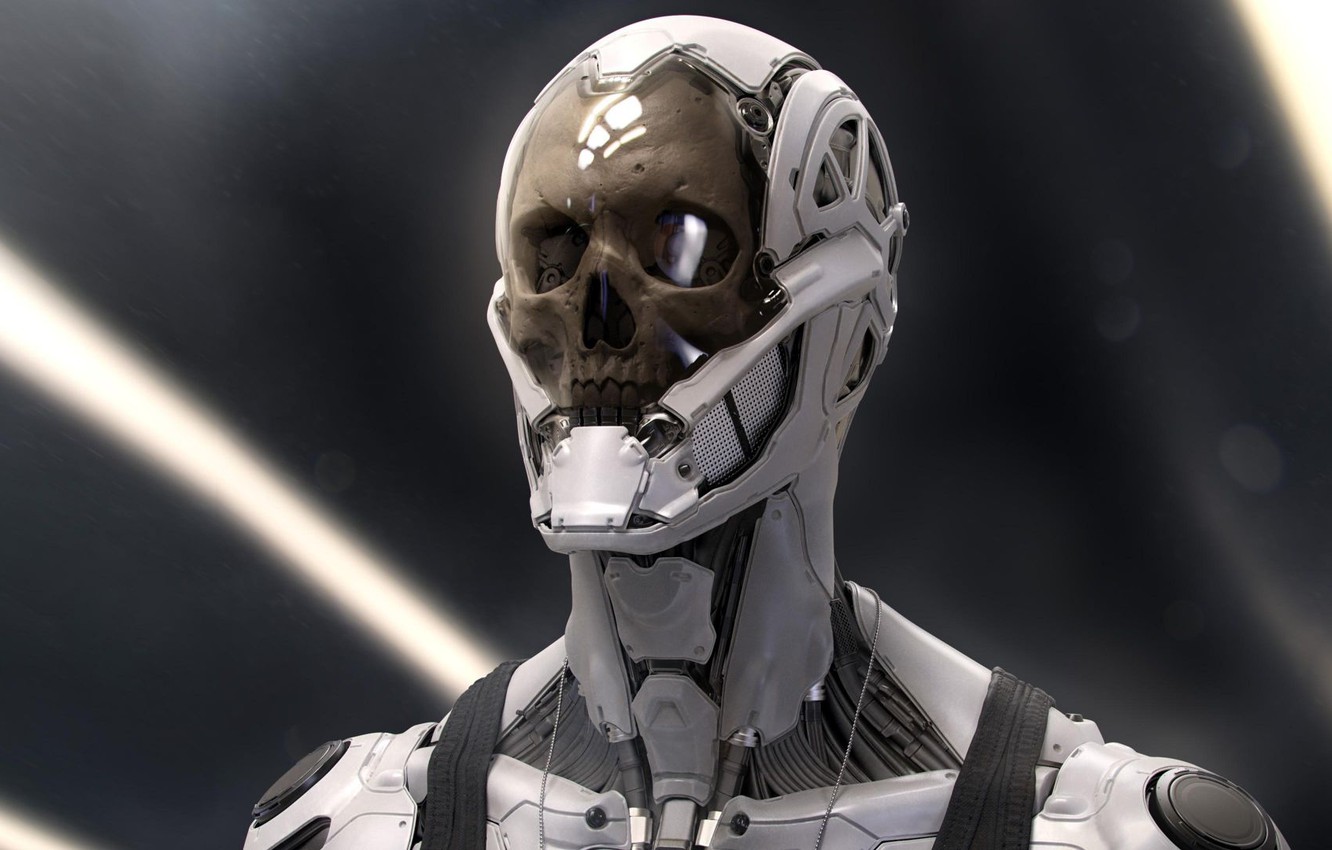 Creepy  Cyborg  Skull Wallpapers