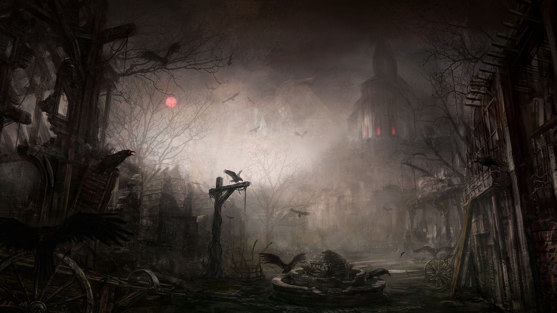 Creepy Night Artwork Wallpapers